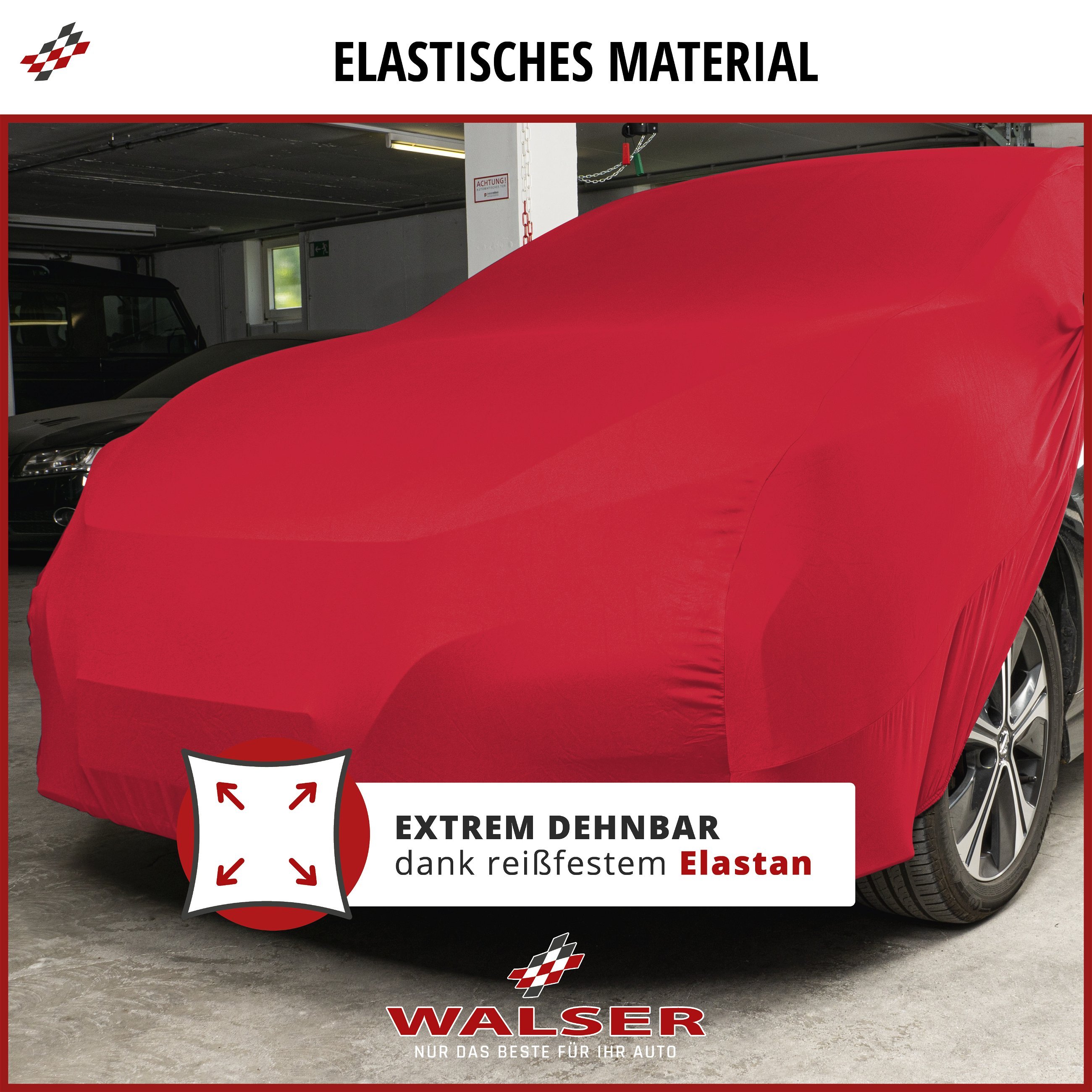 Autoplane Indoor Stretch Plus, PKW-Abdeckplane Größe XL rot