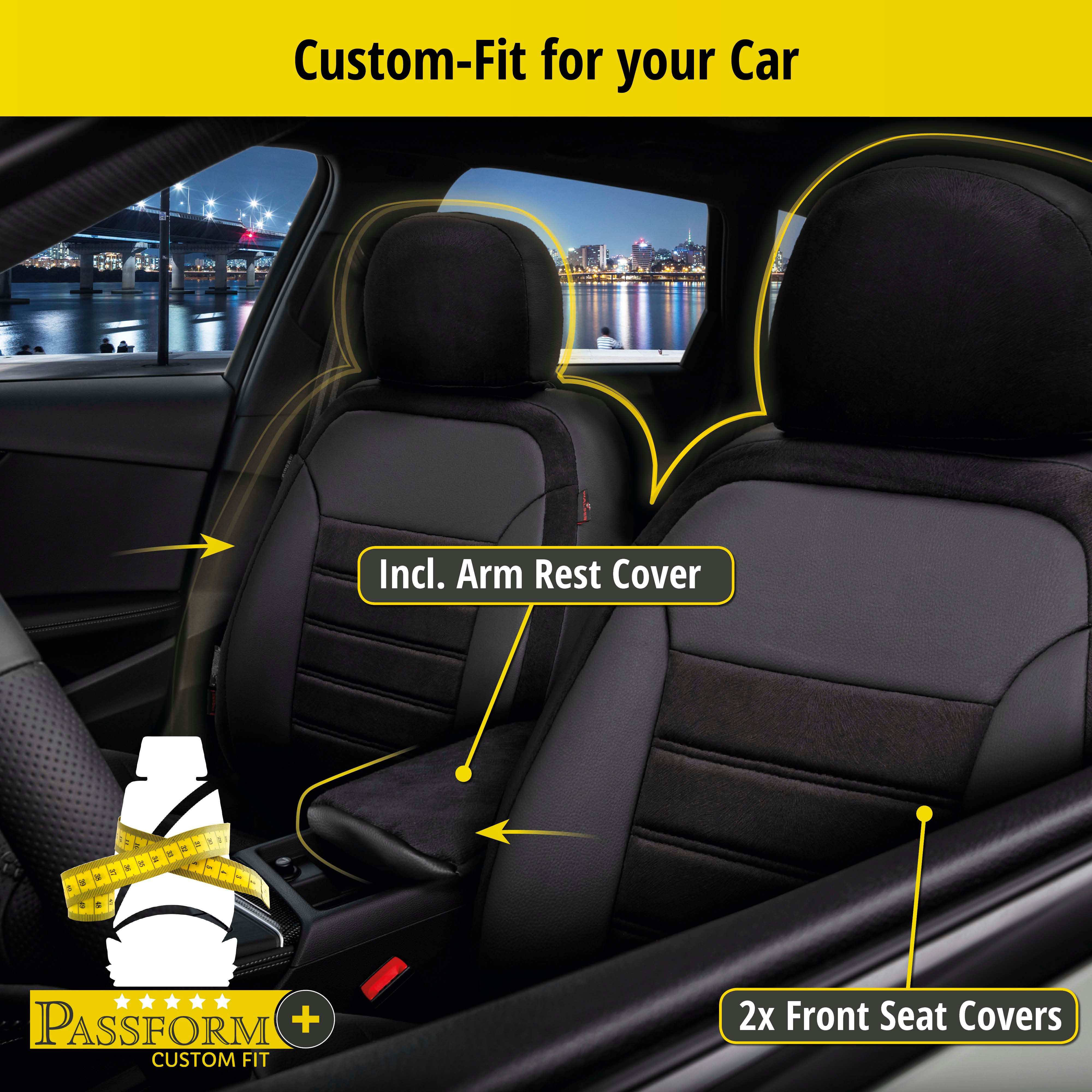 Seat Cover Bari for VW Passat Variant (365) 08/2010-12/2015, 2 seat covers for normal seats