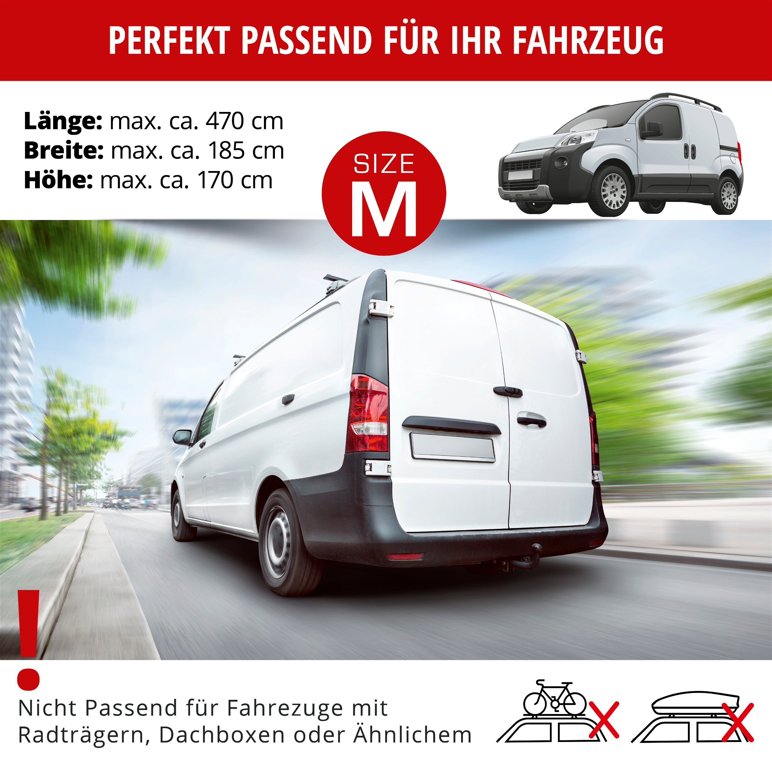 Bus Hagelschutzplane Perma Protect, Transporter-Hagelschutzgarage Größe M