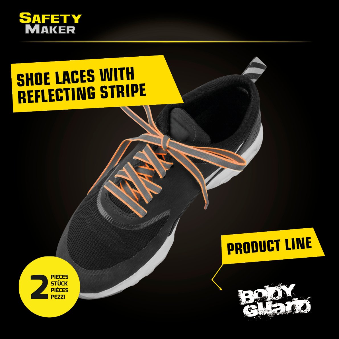 Reflective laces orange