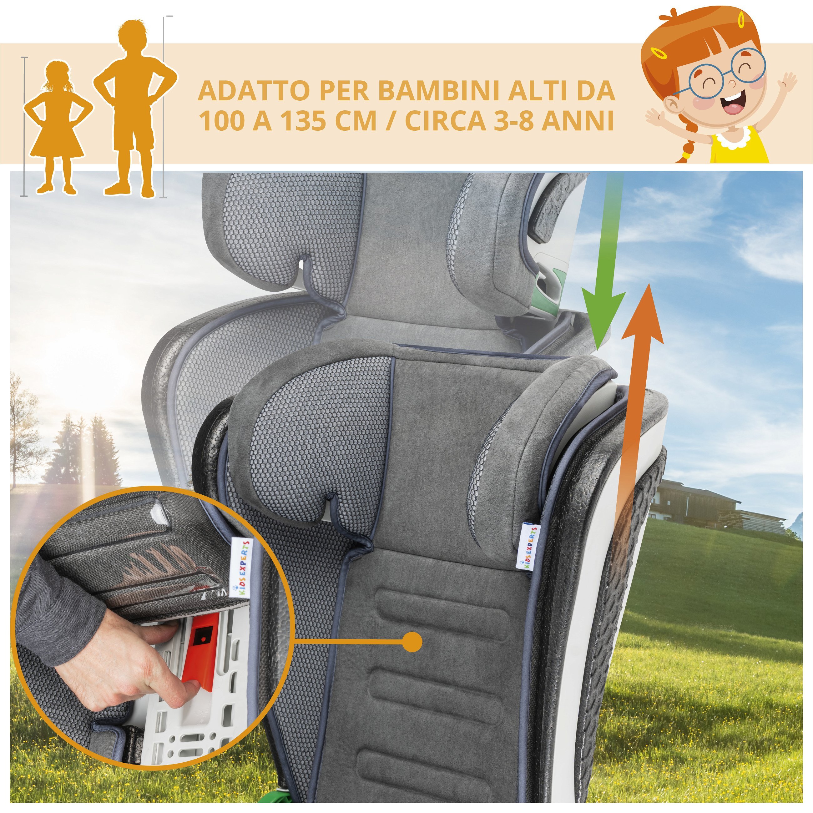 Seggiolino per bambini Noemi antracite