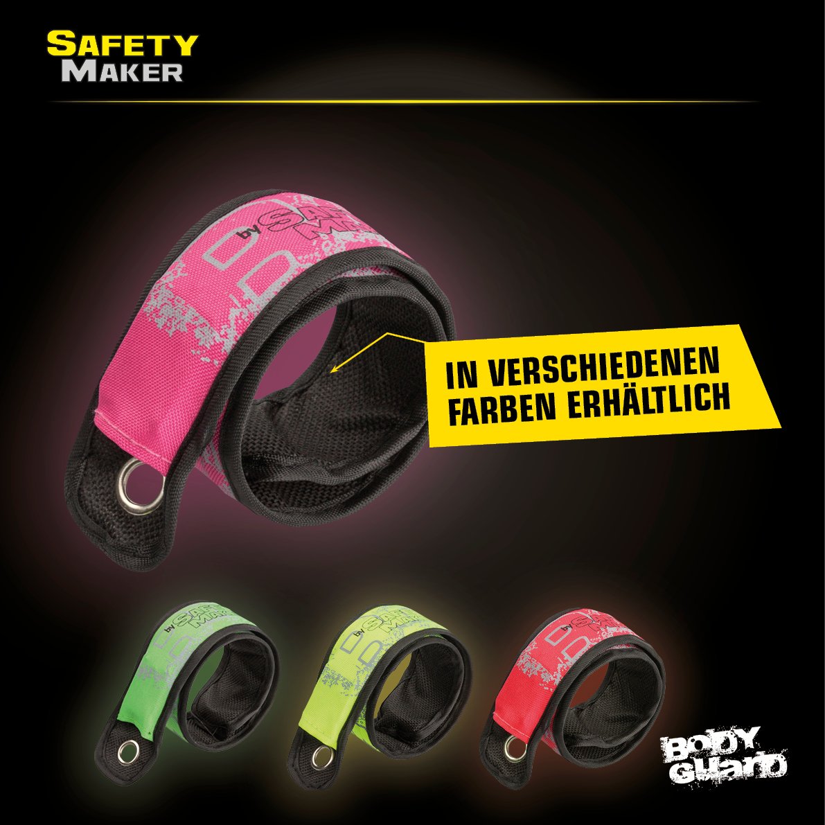 LED Klackband, leuchtendes Slap Wrap pink