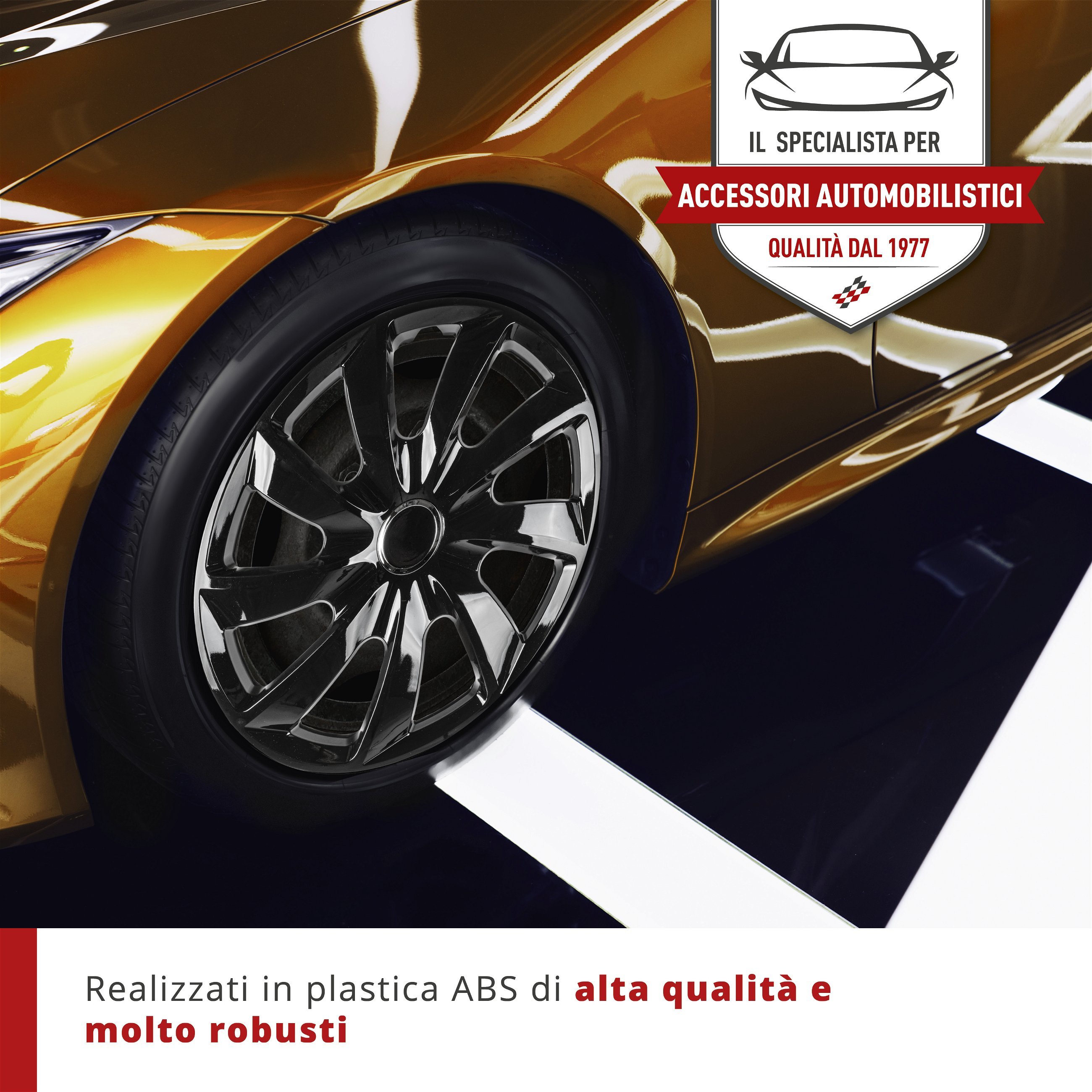 Copricerchi Turbine 14", 4 pezzo nero