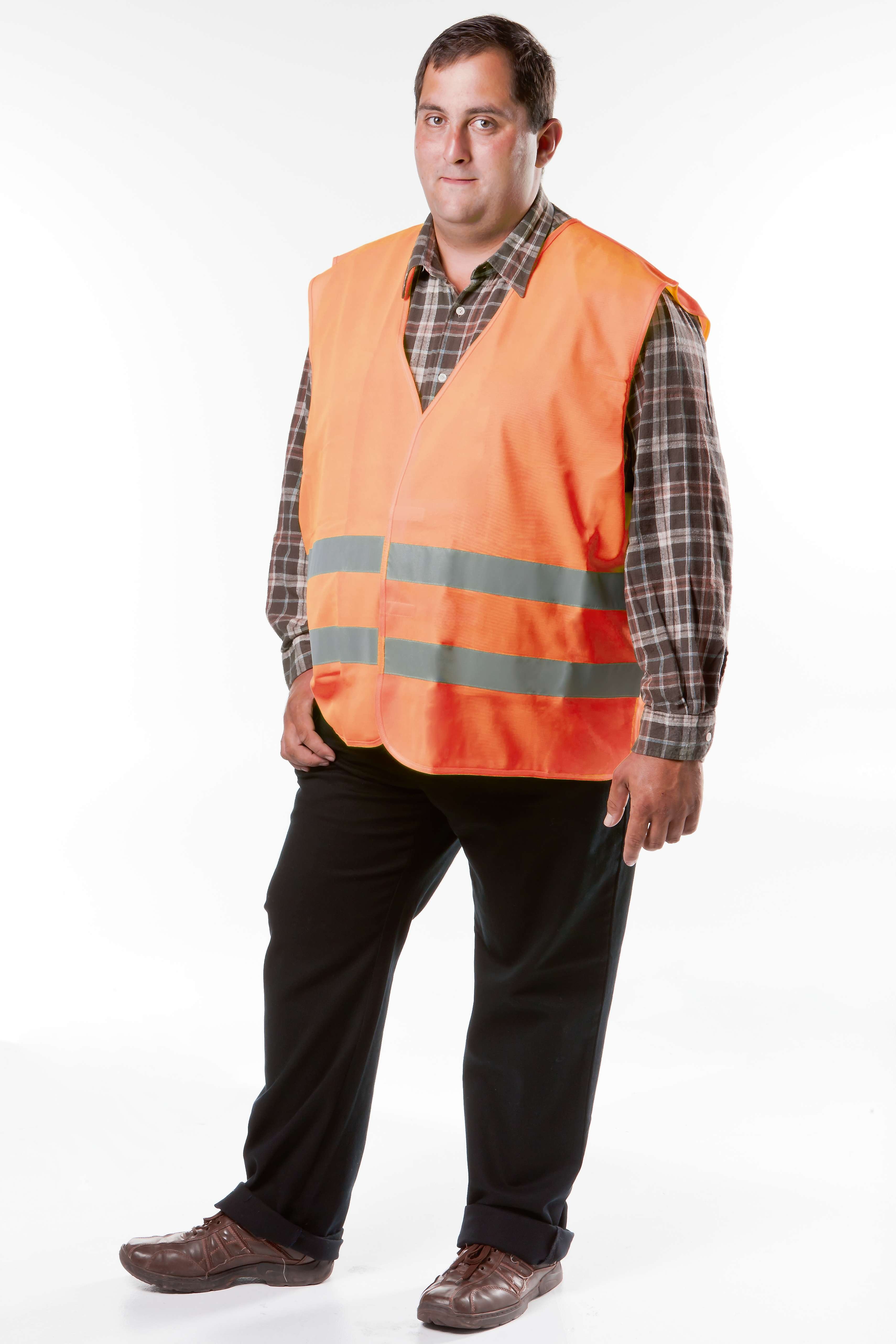 Safety vest size XXXL for adults Orange EN 471/2 43876