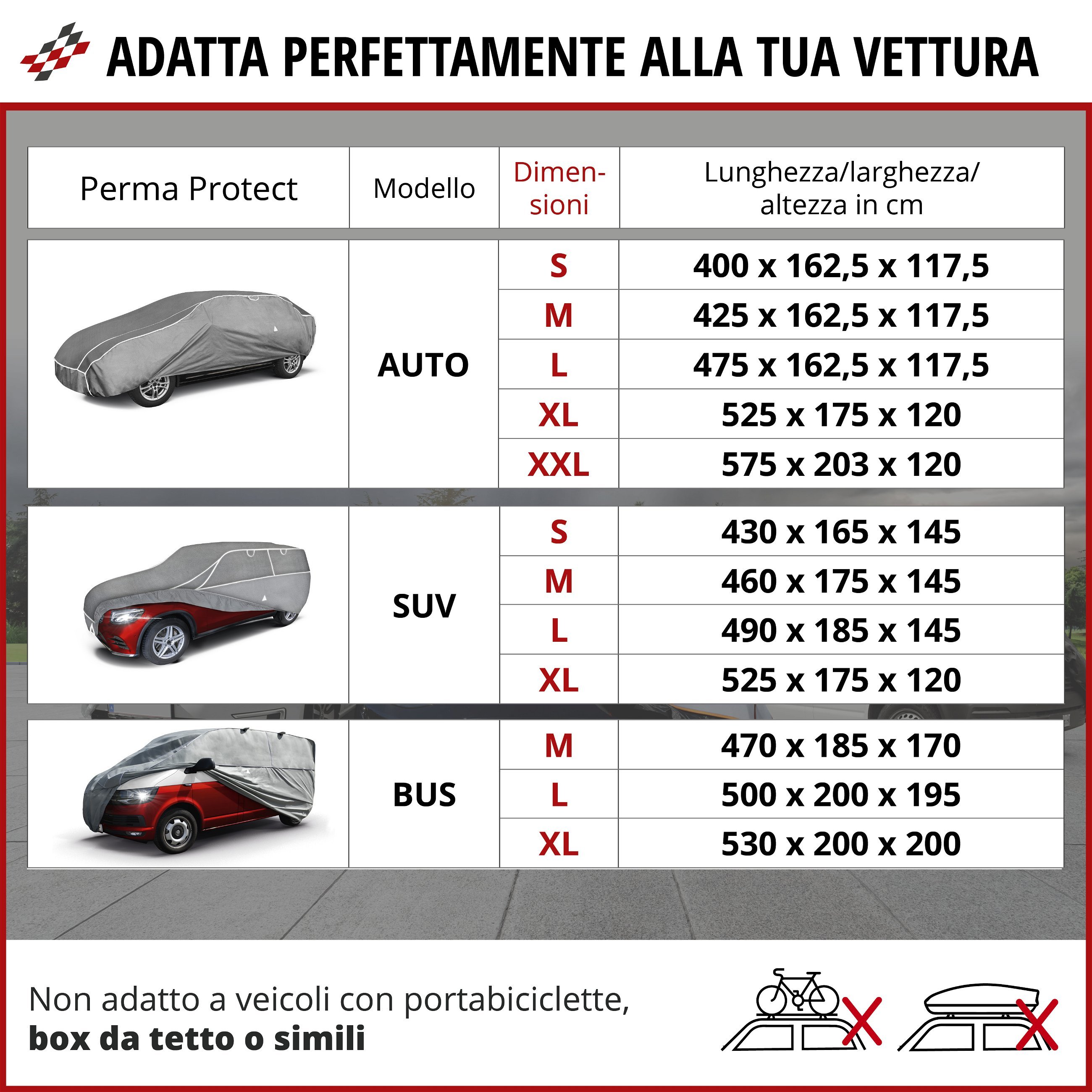 Telo Autobus antigrandine Hybrid UV Protect misura XL