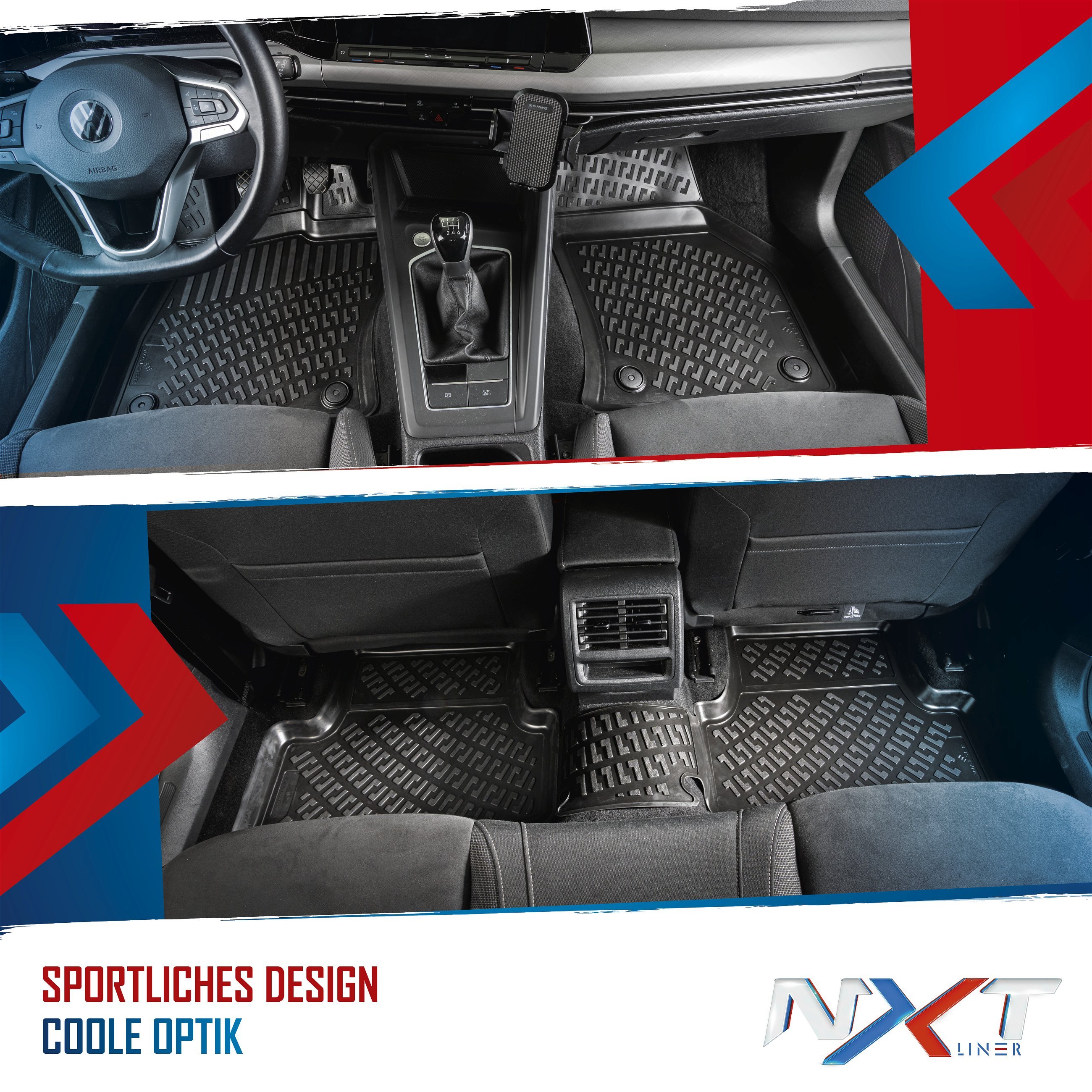 Gummimatten NXT für VW Tiguan (5N) 09/2007-07/2018