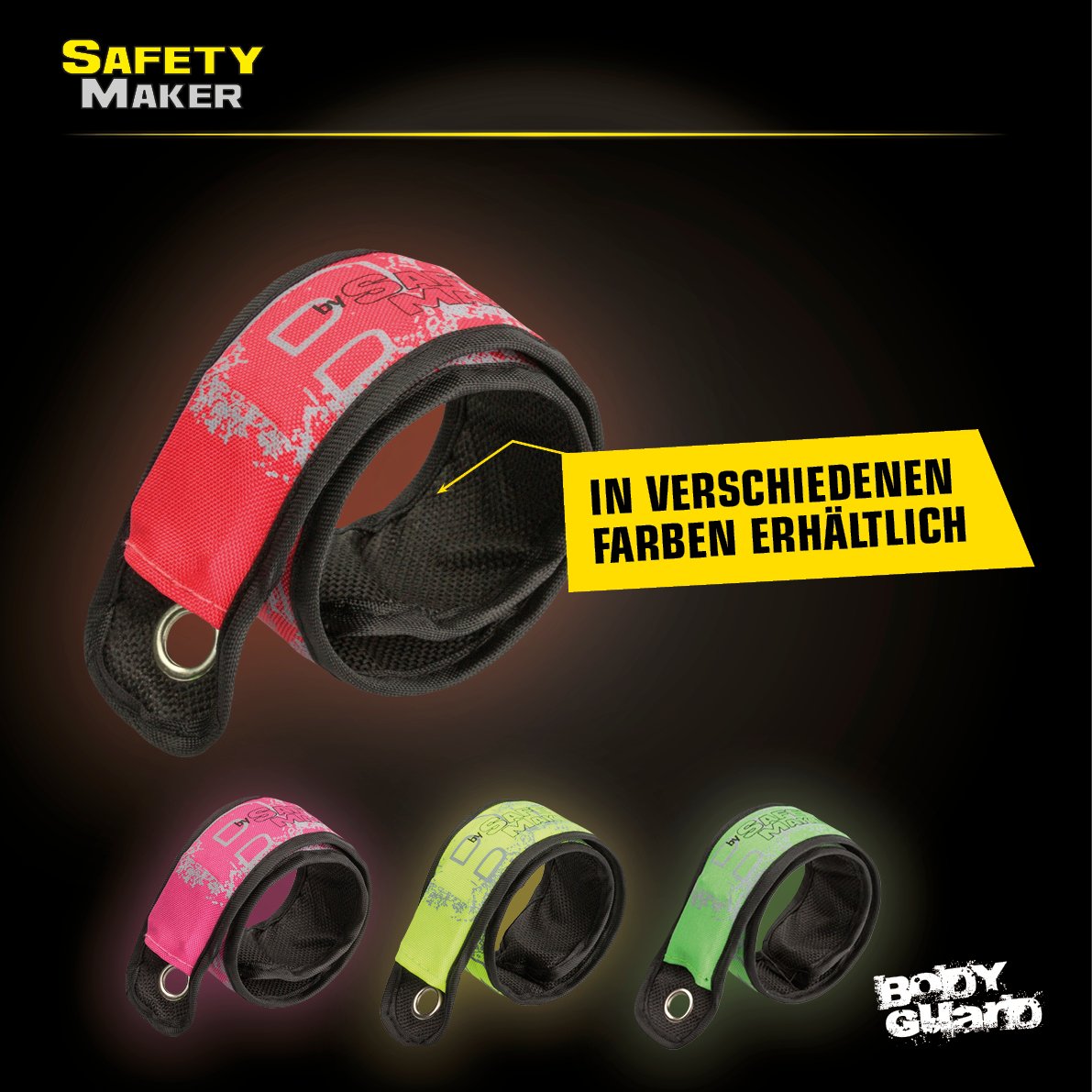 LED Klackband, leuchtendes Slap Wrap rot