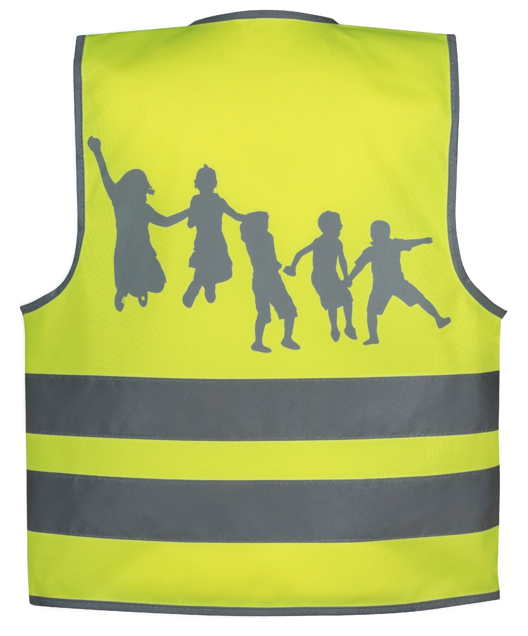 Safety Maker Veiligheidsvest voor kinderen, hoge zichtbaarheidsvest, reflecterend vest, reflecterend voor 3-6 jaar, geel