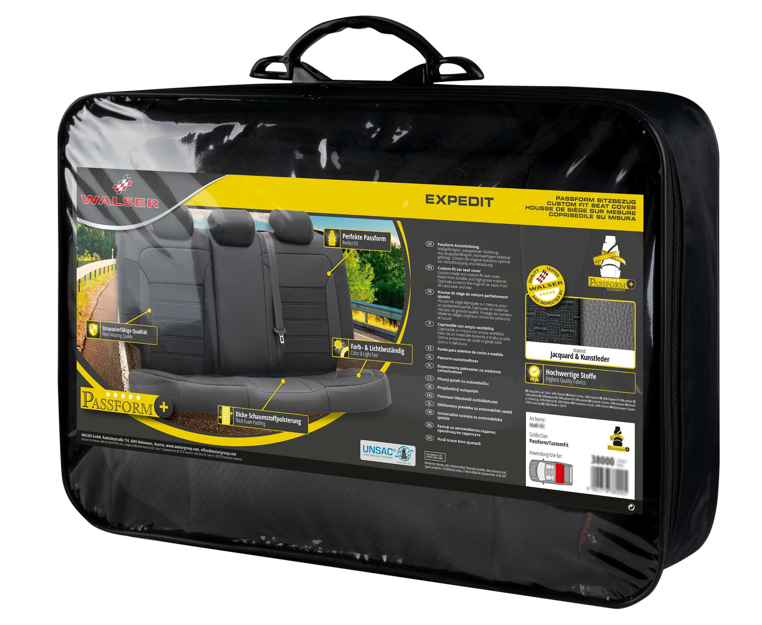 Coprisedili 'Expedit' per Fiat 500X 2015 fino ad Oggi - 1 Coprisedili posteriore per sedili normali