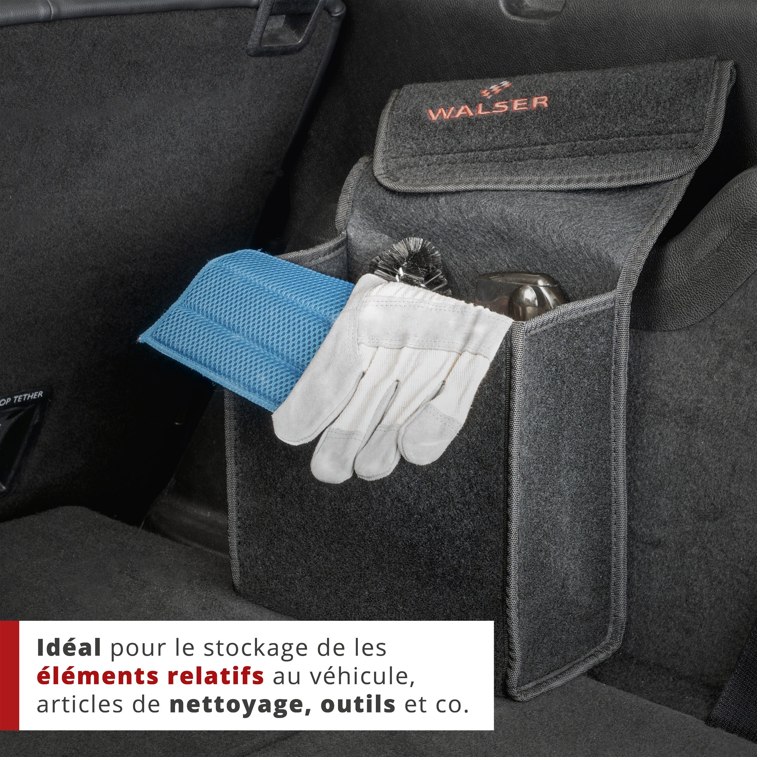 Sac de coffre Toolbag taille S, sac de rangement pour voiture noir 28x14x28cm