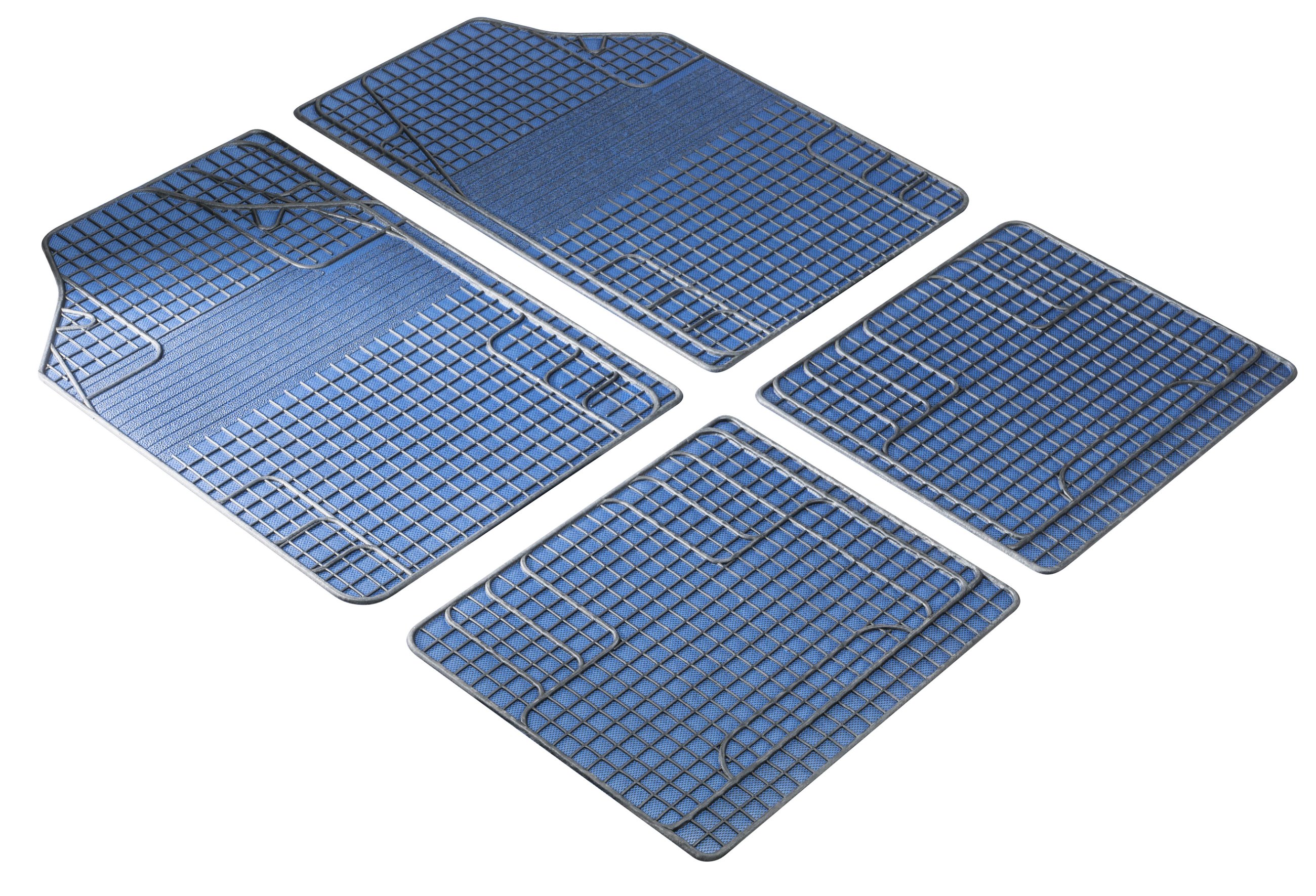 Gummimatten New Style, zuschneidbares Automattenset blau/schwarz