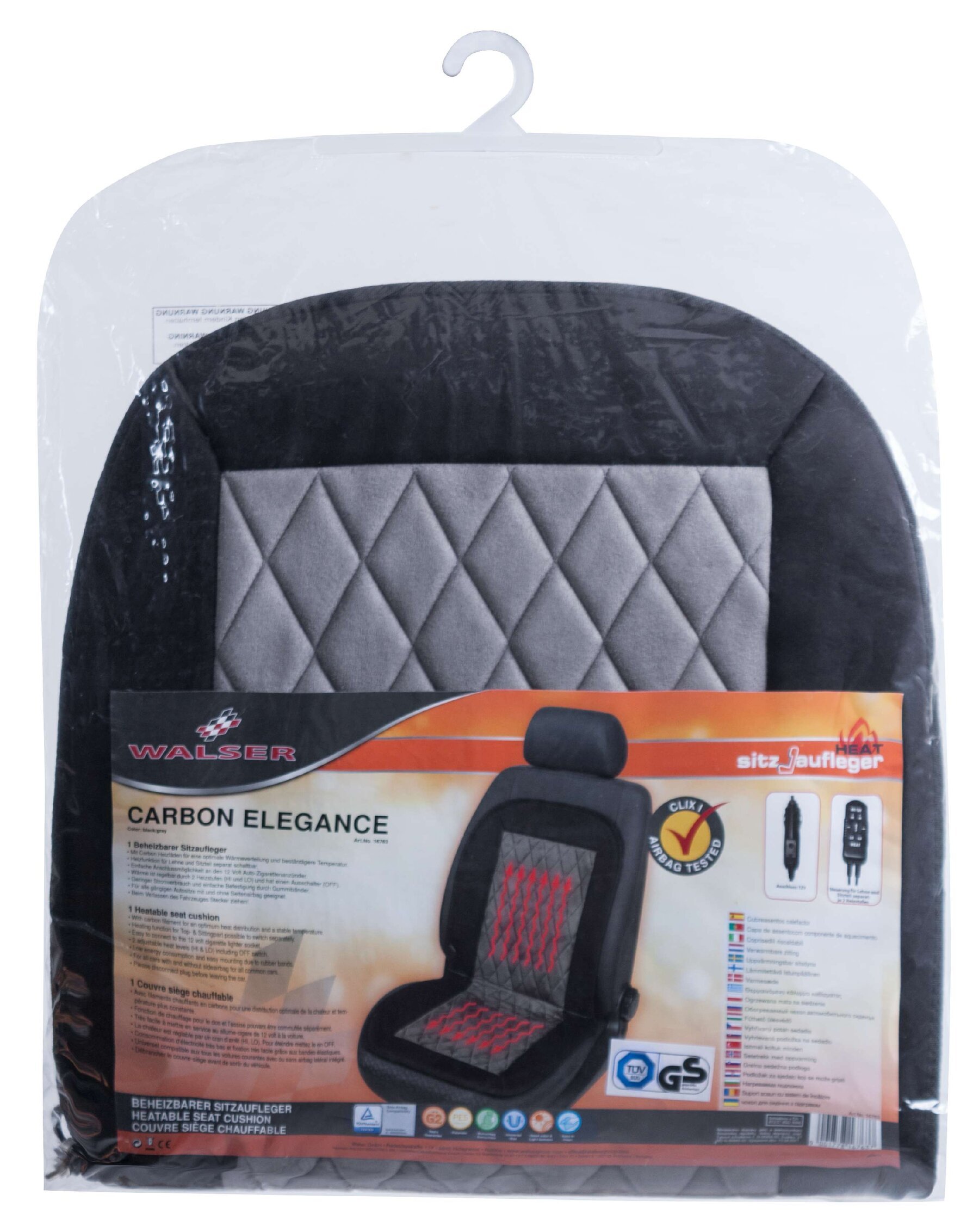Heating Pad, Seat Heating Car Seat Carbon Elegance black-grey