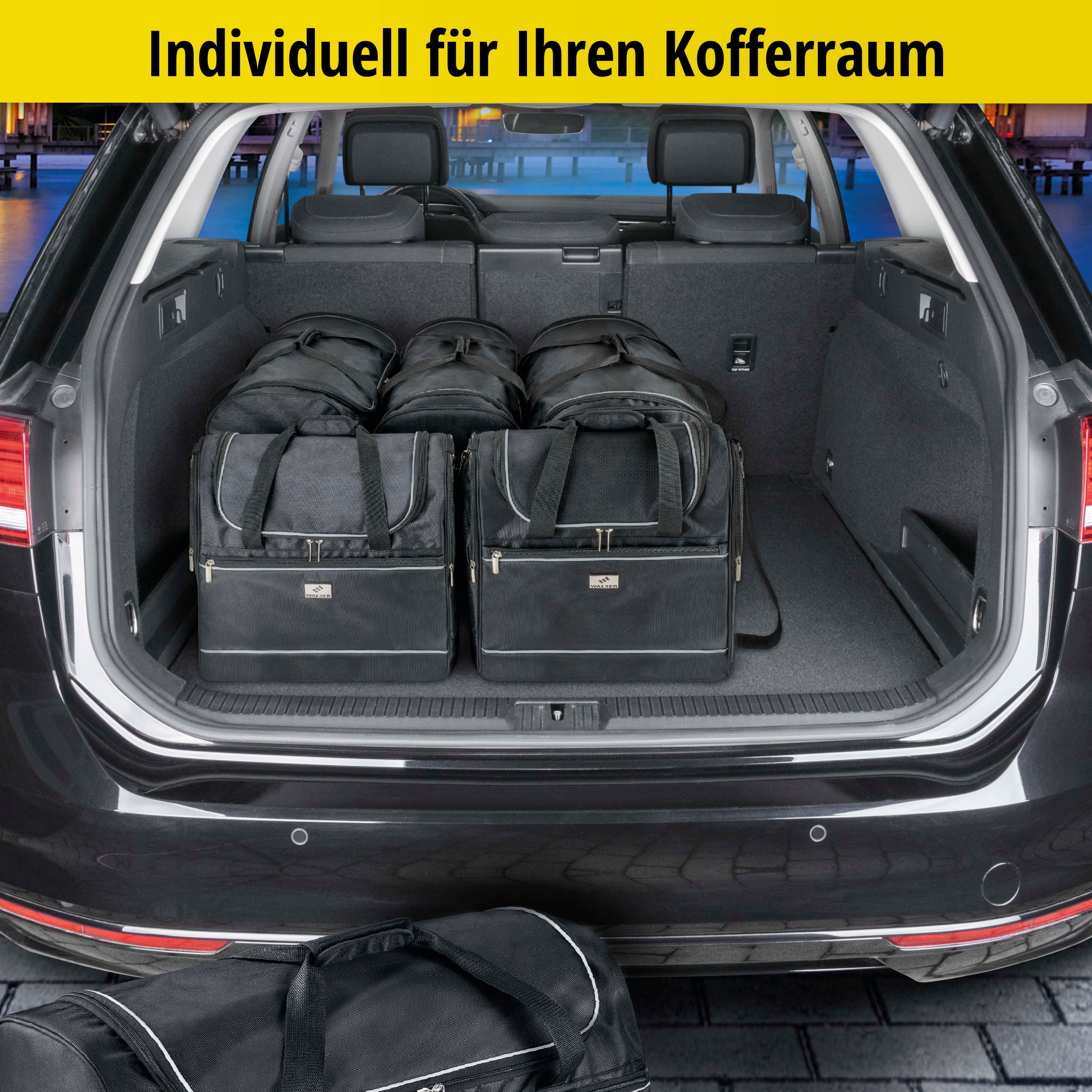 Carbags Reisetaschenset für VW Touran III (5T1) schwarz