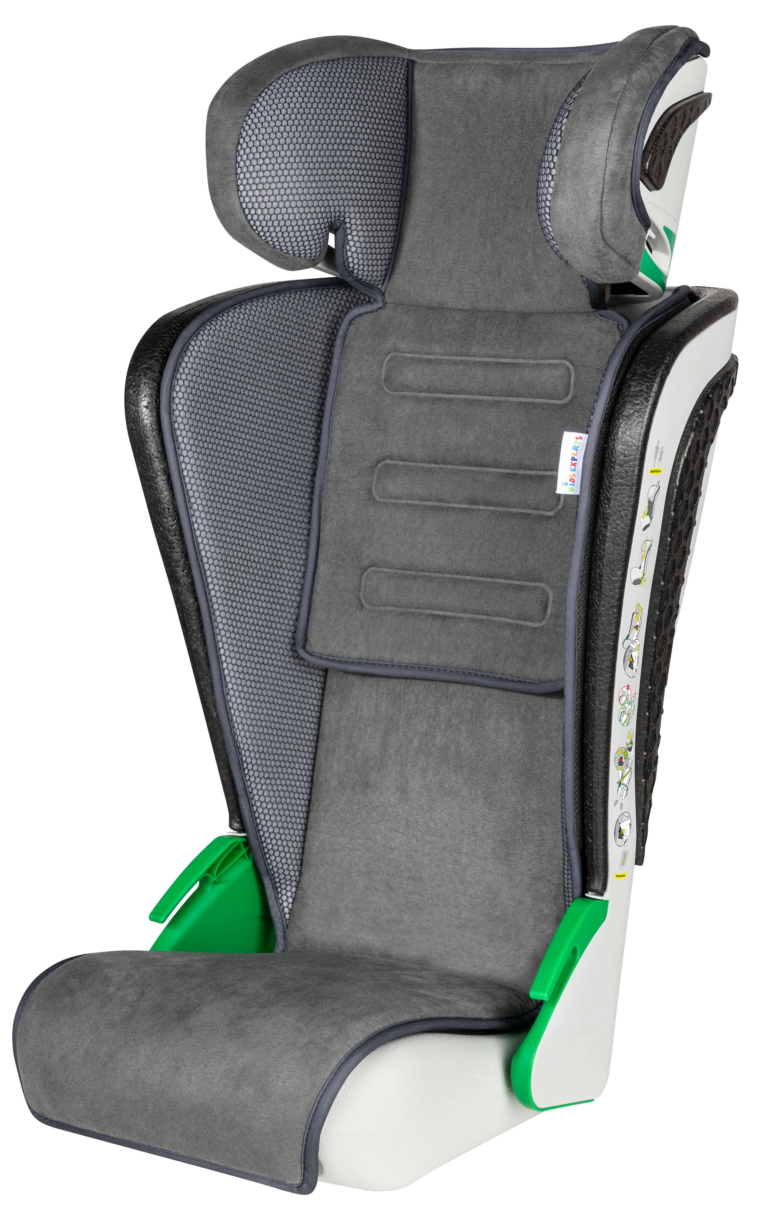 Noemi autostoel, vouwbaar kinderautostoeltje met in hoogte verstelbare hoofdsteun, ECE R129 getest, groeit mee met kind 3 - 8 jaar antraciet