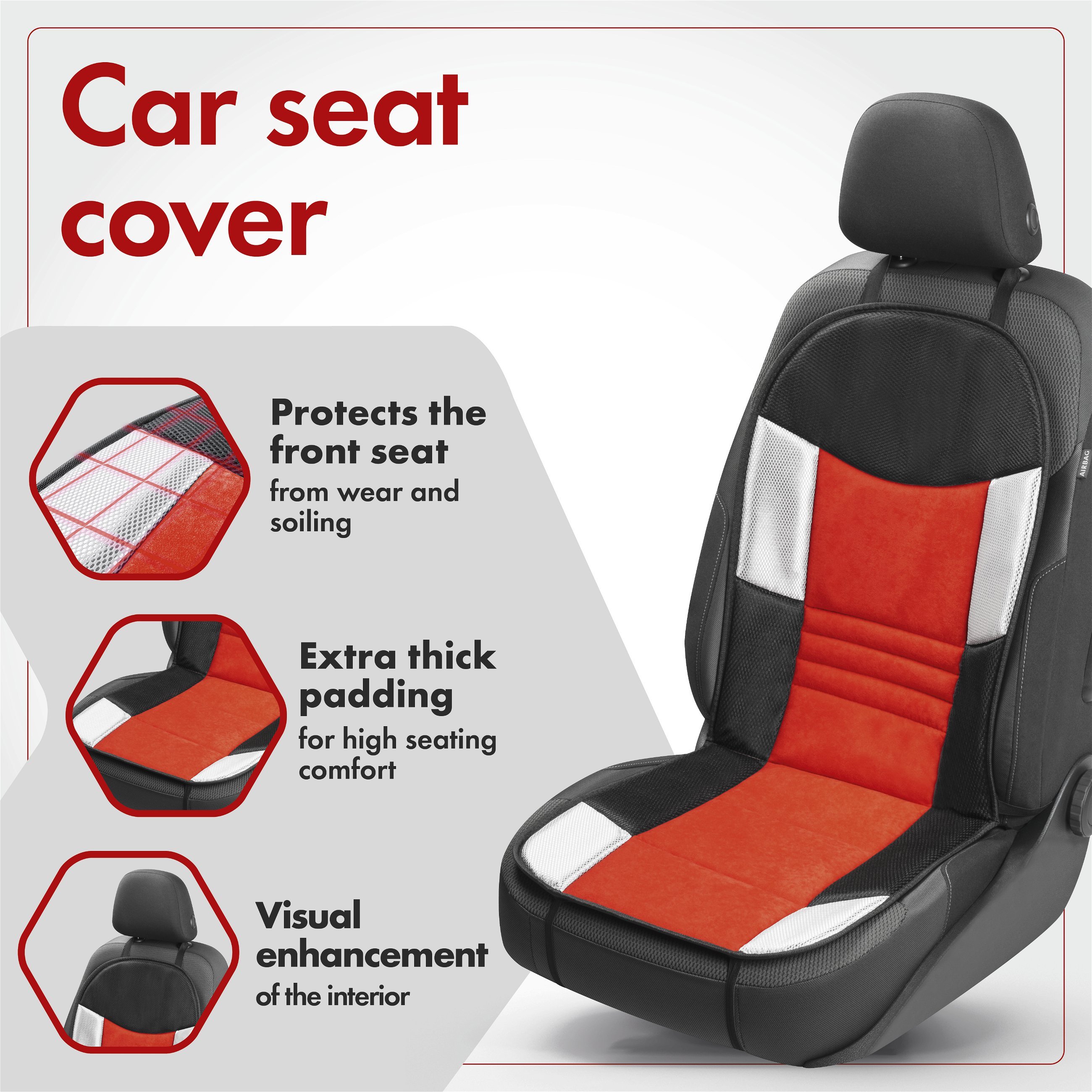 Car Seat cover Hunt red