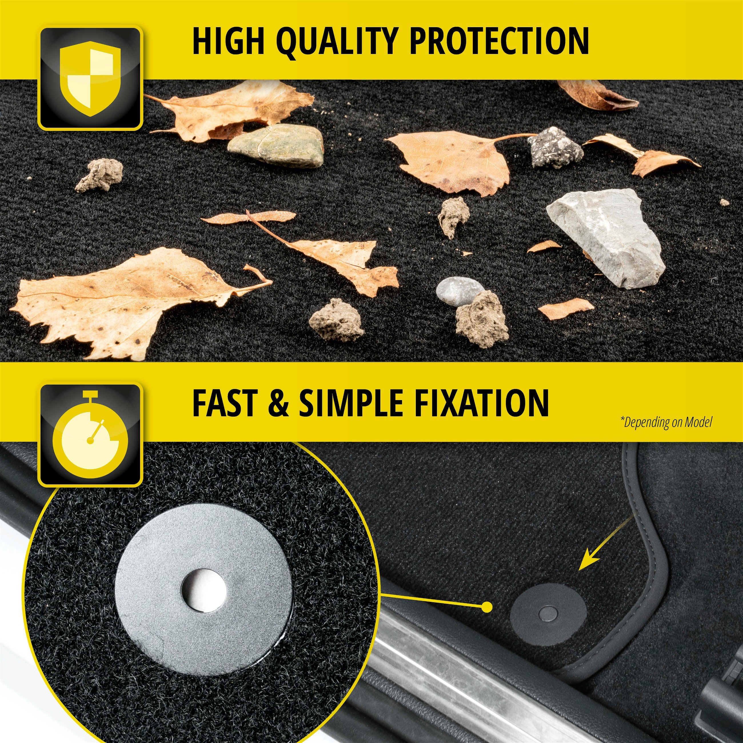 Premium Floor mats for Opel Corsa F 07/2019-Today