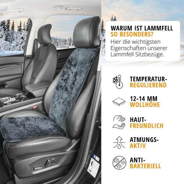 PKW Sitzauflage aus Lammfell Cosmo, AutoSitzaufleger, Lammfell