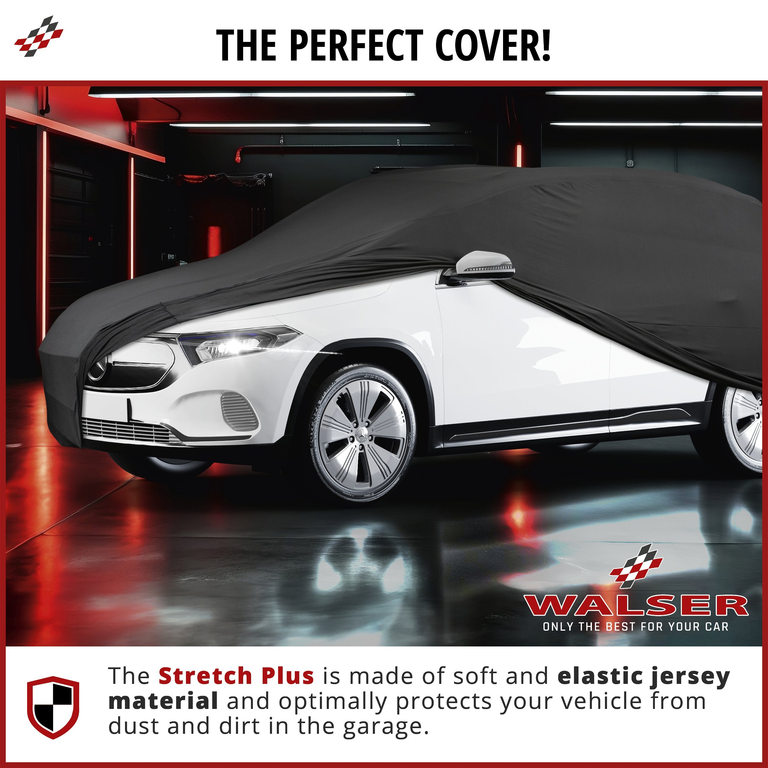 Car cover Indoor Stretch Plus size XL black