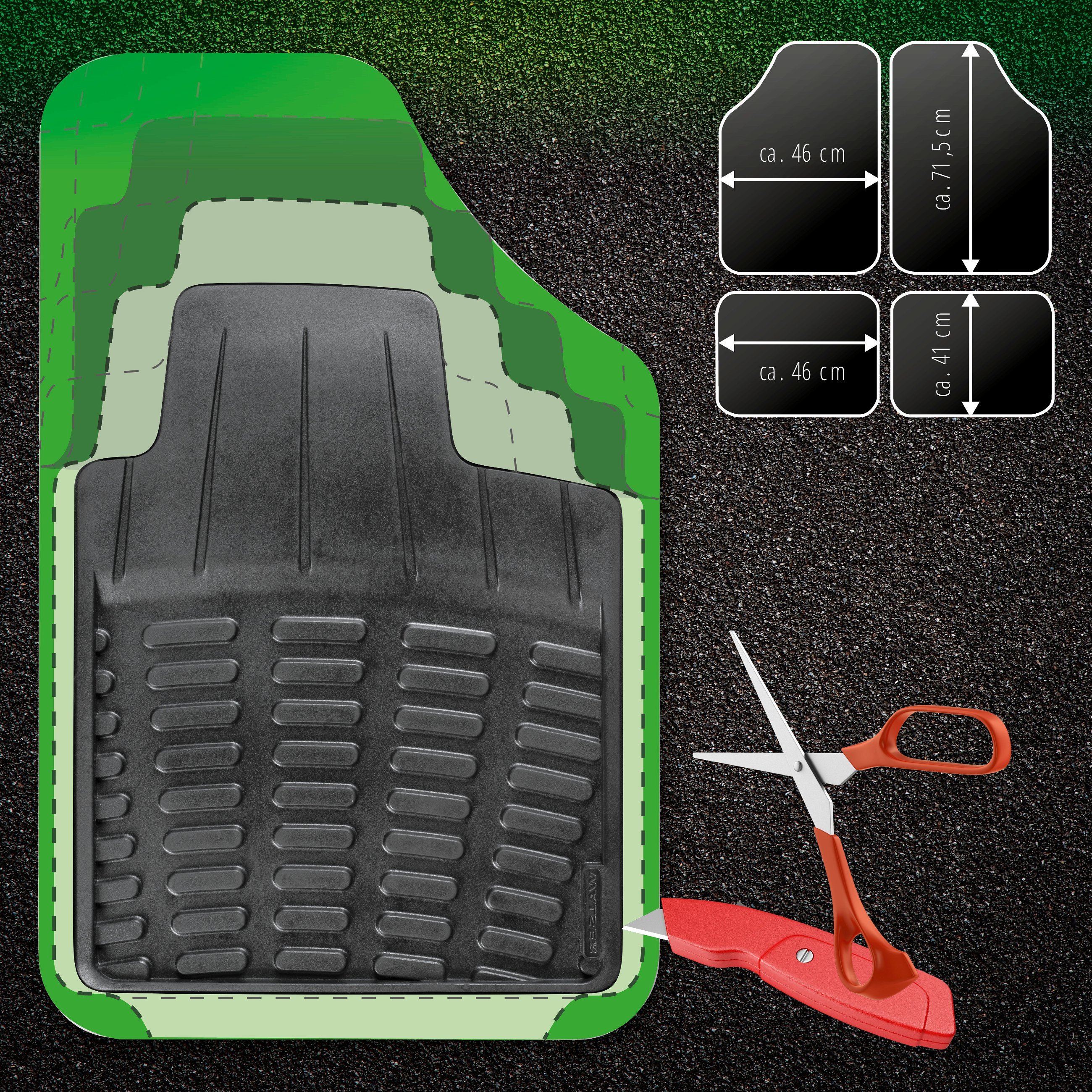 Rubber mats for Maximus Plus, can be cut to size