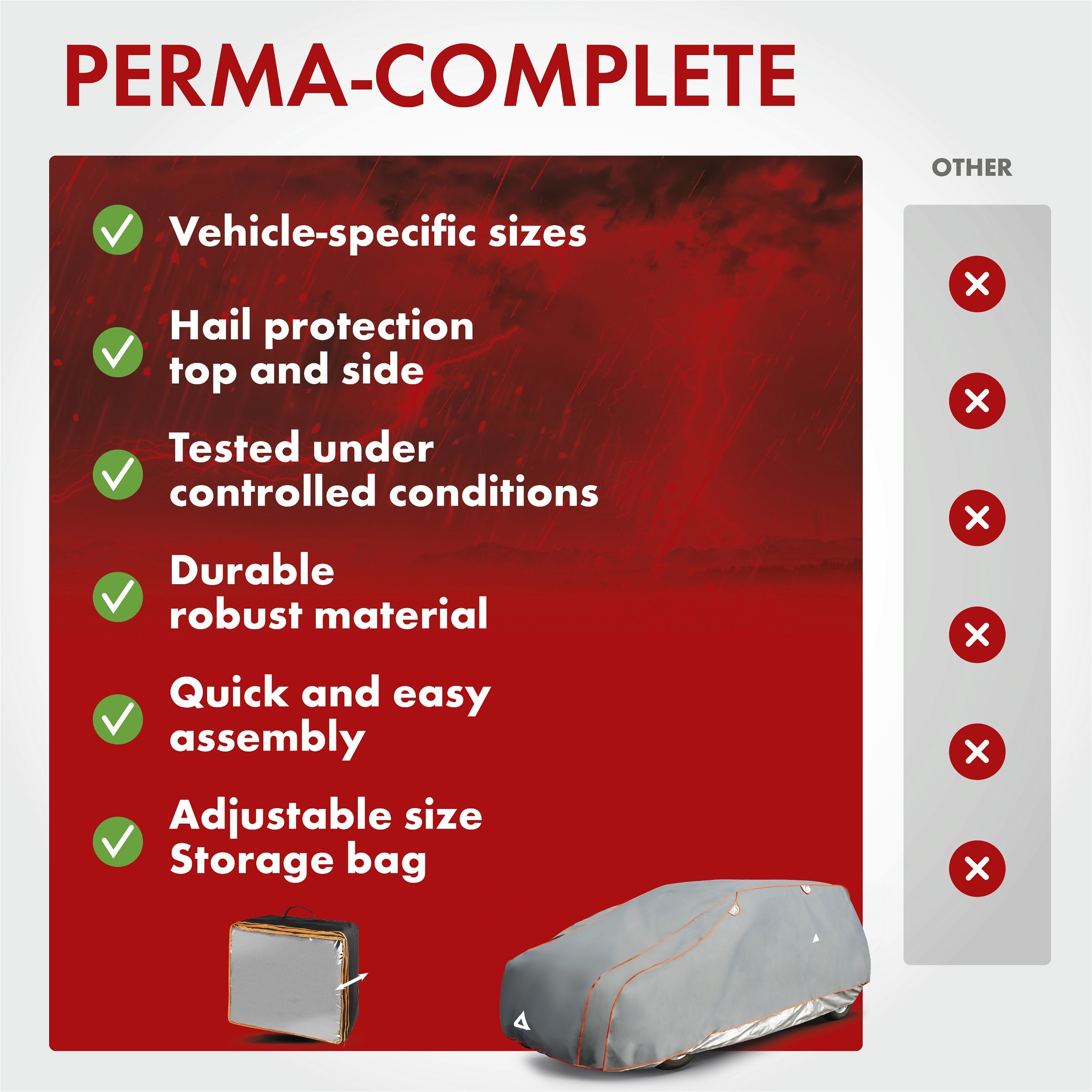 Hail protection cover Perma Protect Complete size SUV M