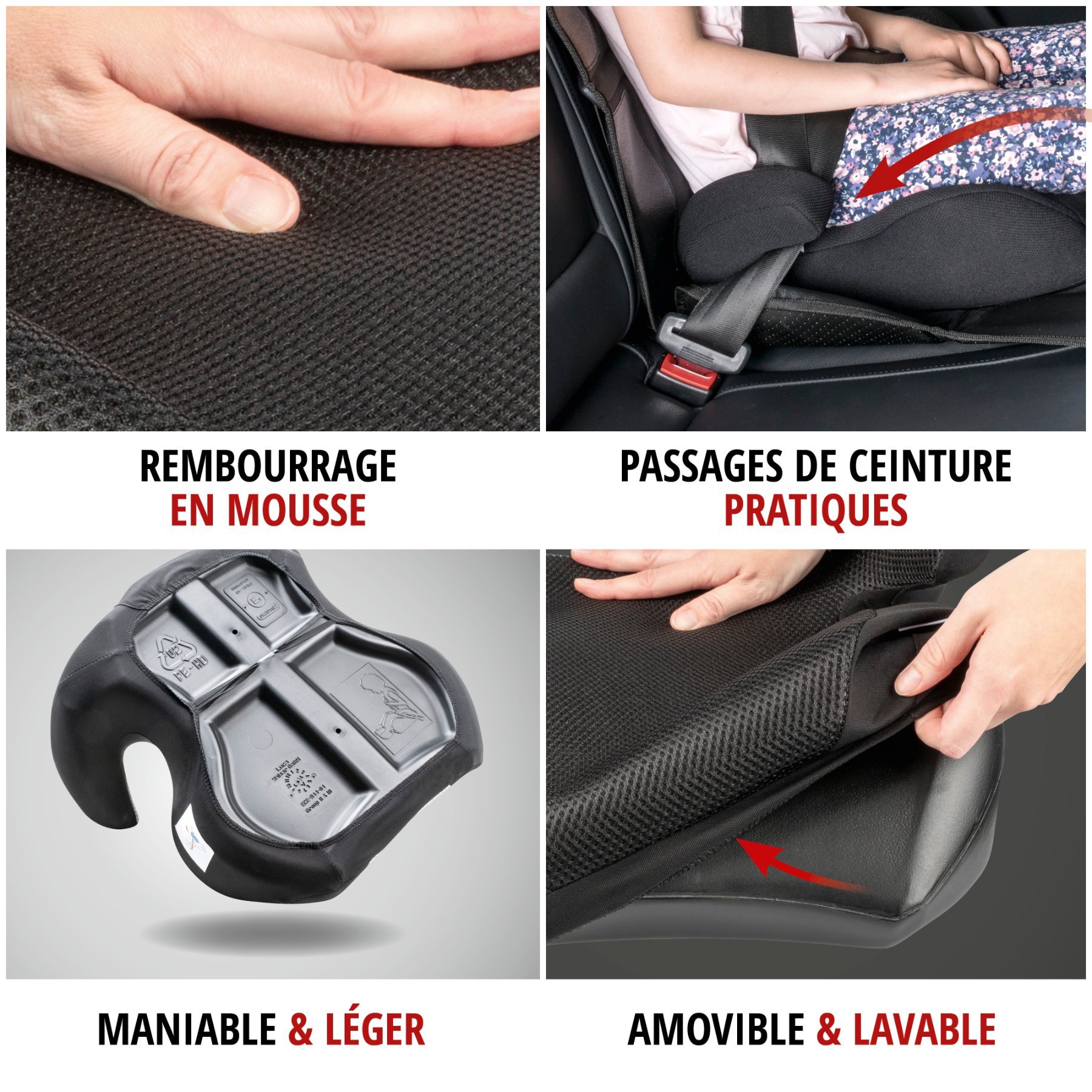 Rehausseur Lino noir/noir