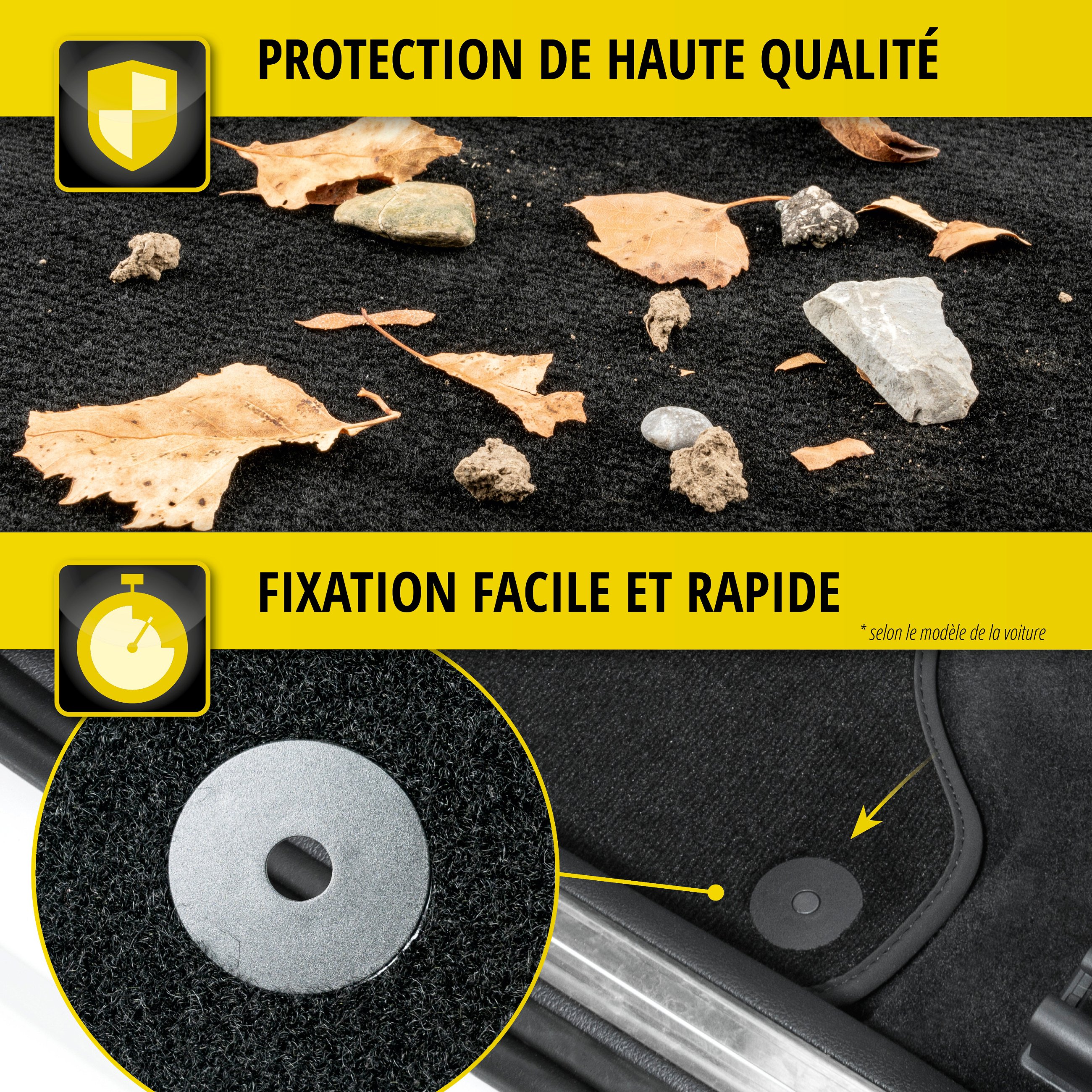 Premium Tapis de sol pour Peugeot 5008 06/2009-03/2017, 5 sièges