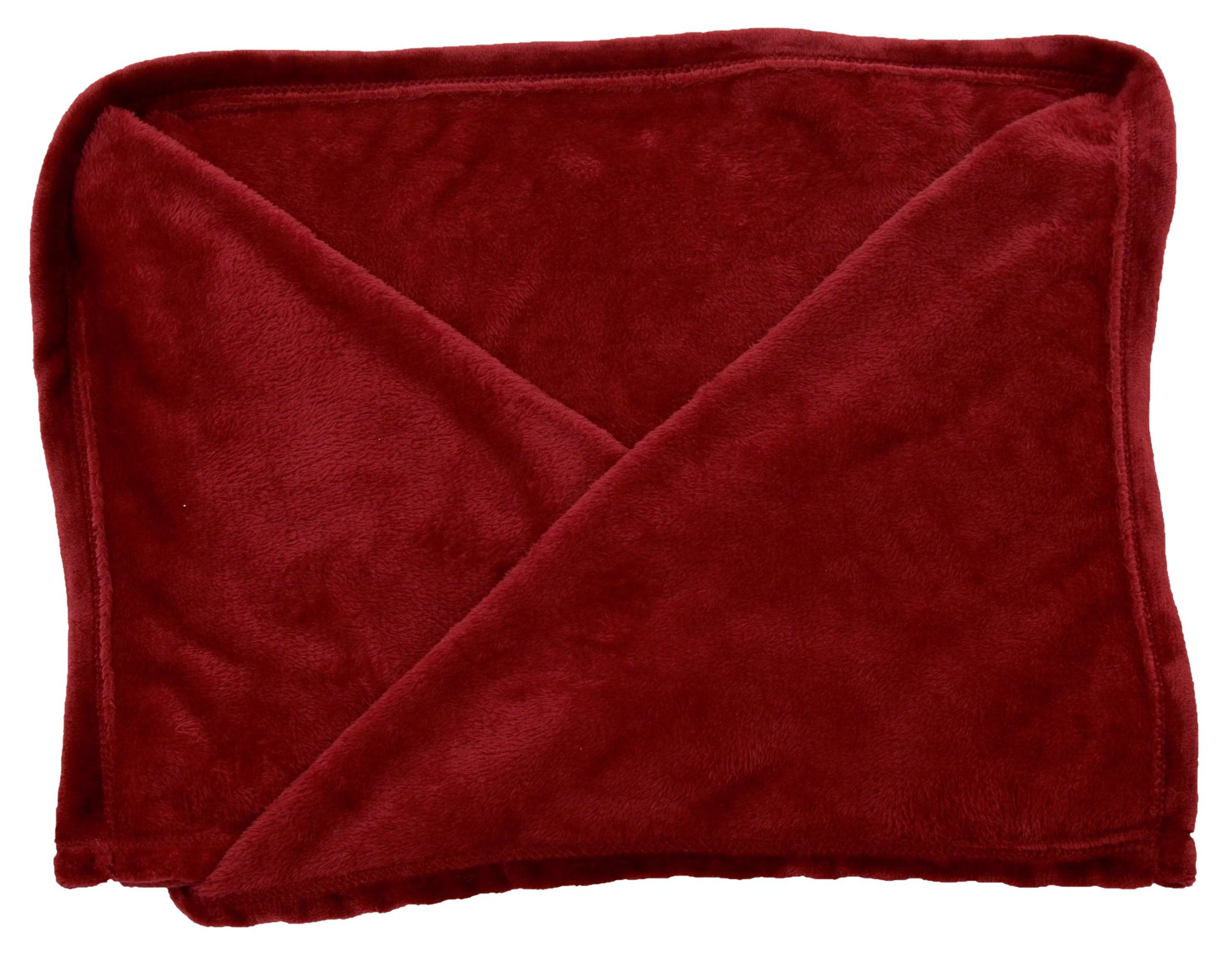 Snuggle fleece blanket with sleeves garnet red 150x180cm