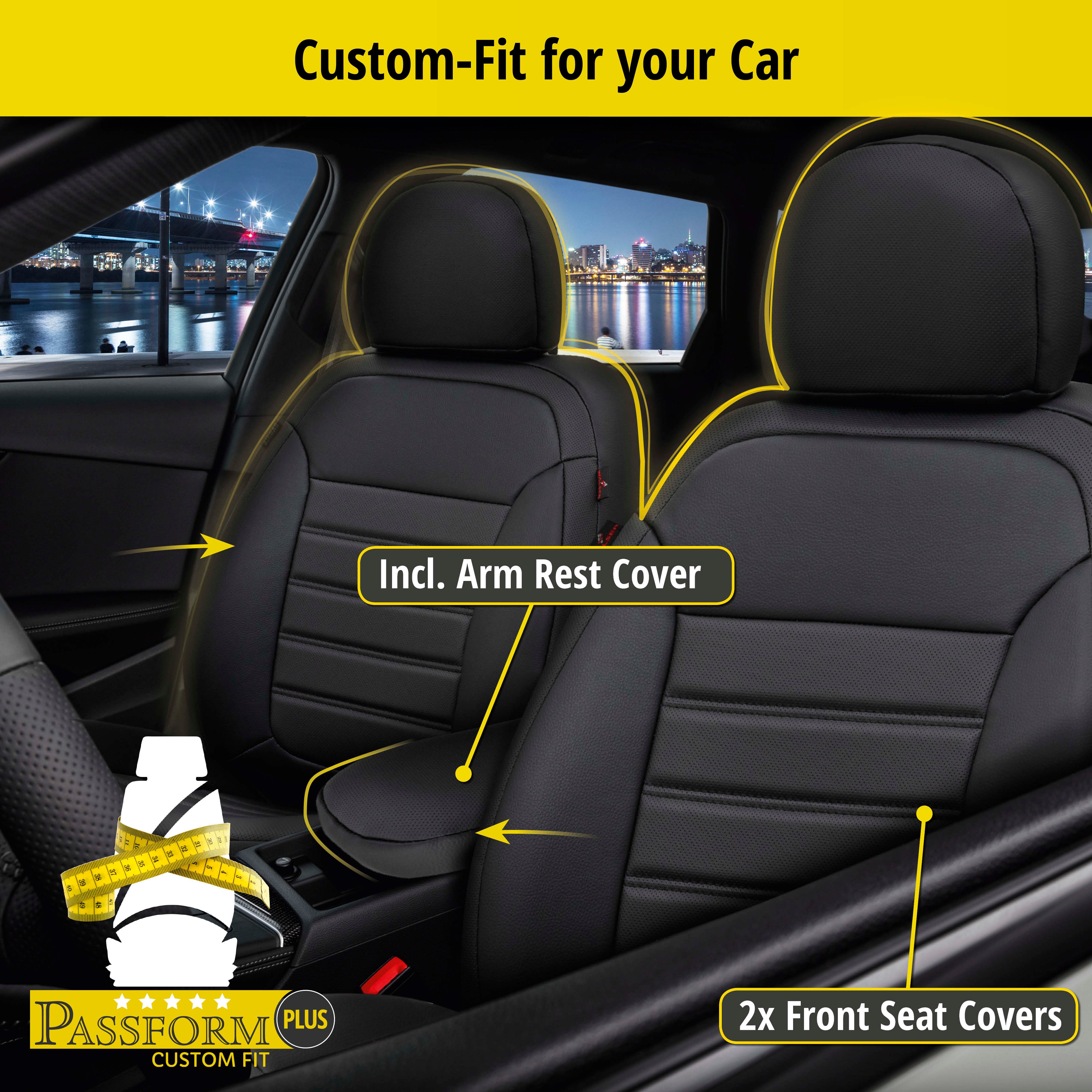 Seat Cover Robusto for VW Golf 7 Comfortline 2012-03/2021, 2 seat covers for sports seats