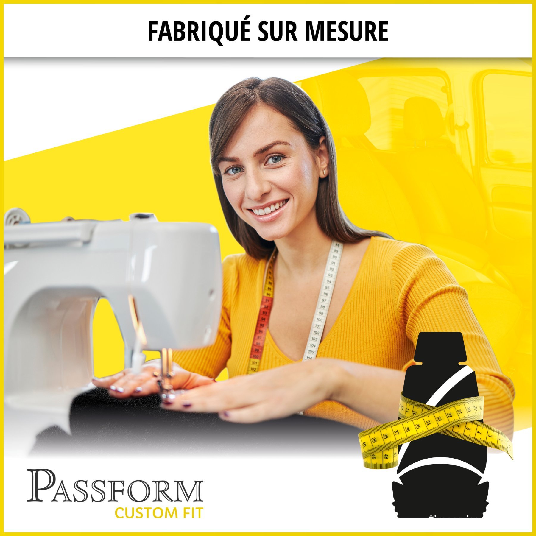 Premium Housse de siège pour Renault Master siège simple et banquette double à l'avant à dossier rabattable 2010- auj.