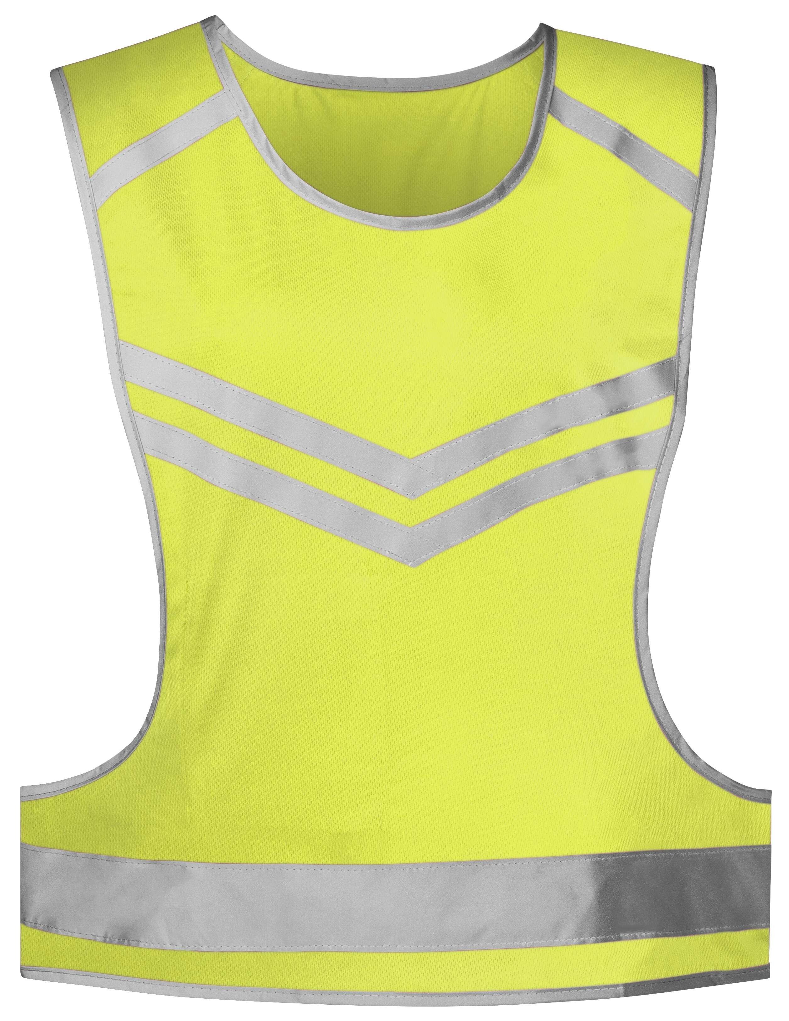 Vrijetijdsvest groen, unisex reflecterend vest, hardloopvest, fluorescerend vest maat L/XL