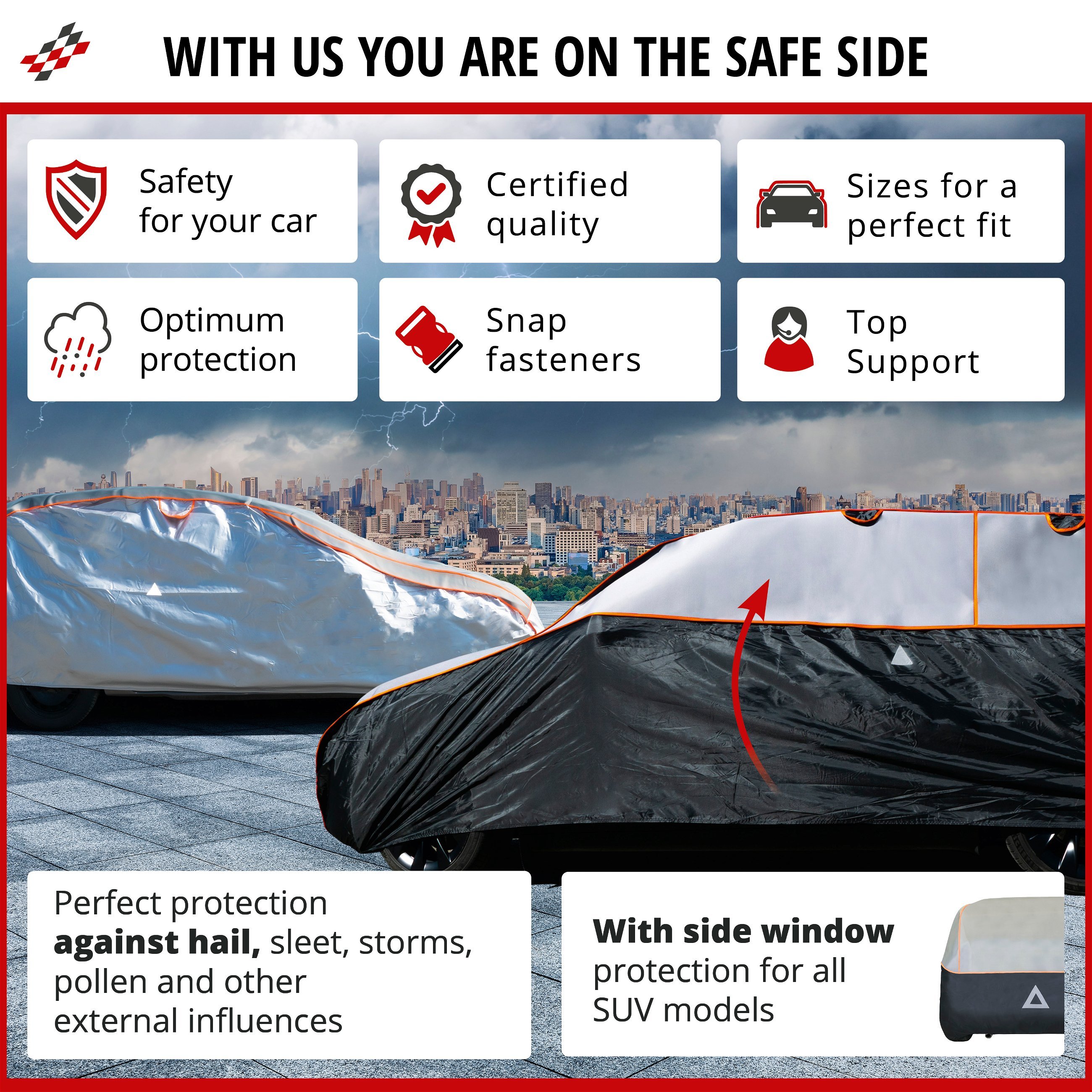 Car hail protection cover Perma Protect SUV size XL