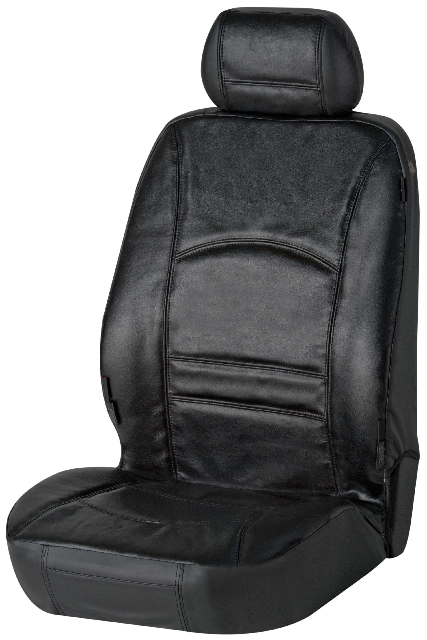 Car Seat cover Ranger made of real leather black