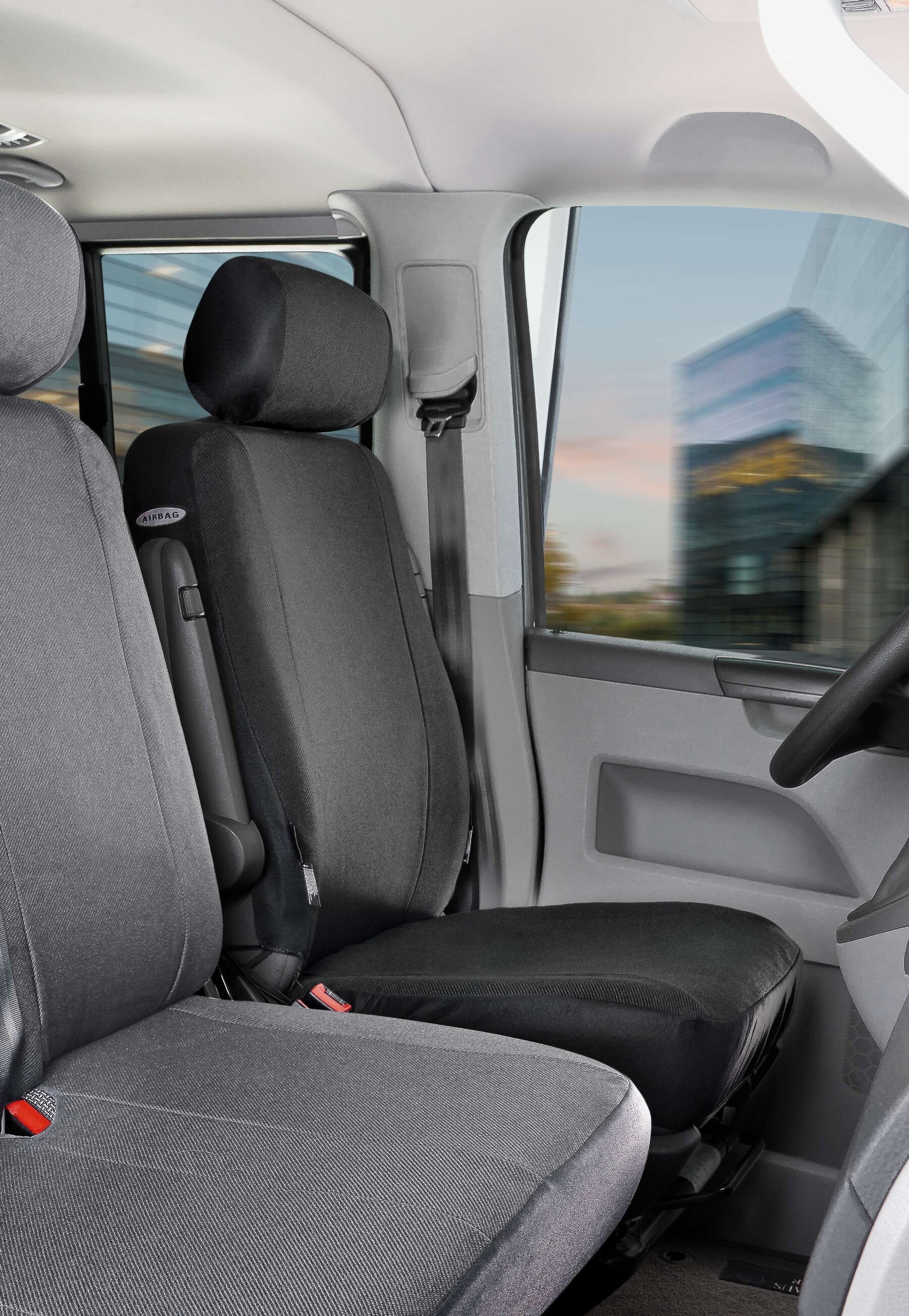 Seat cover made of fabric for VW T4, single seat cover front