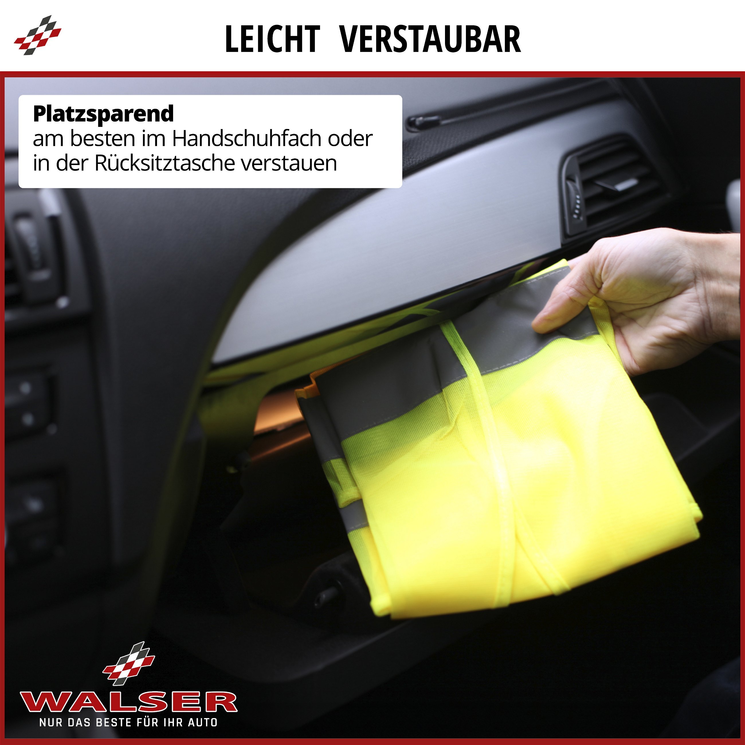 Sicherheitsweste, Warnweste Auto nach Norm EN ISO 20471:2013, Schutzweste, Leuchtweste  Erwachsene unisex XXL (182-188 cm) gelb