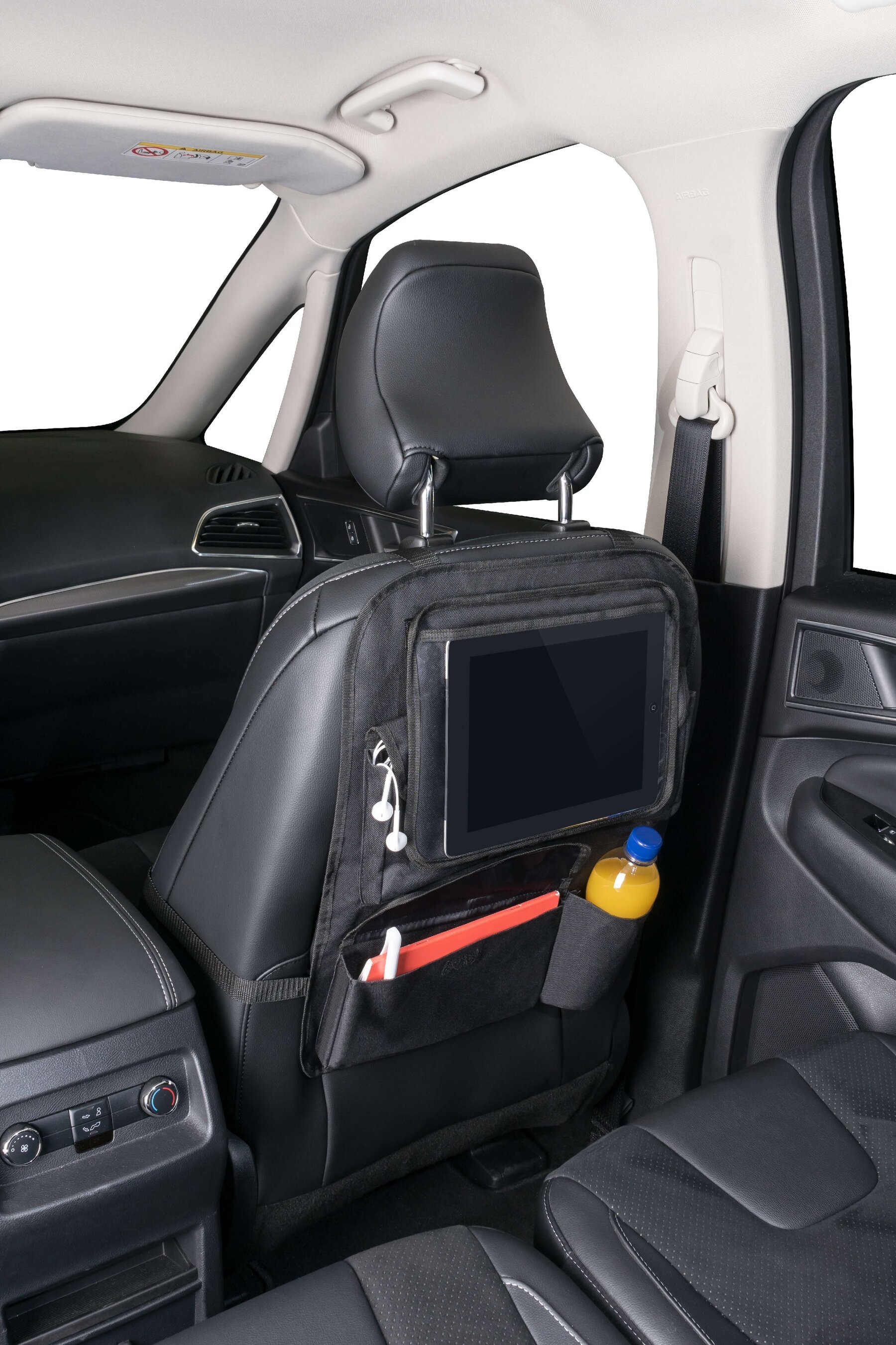 Back seat bag Maxi with removable tray holder black