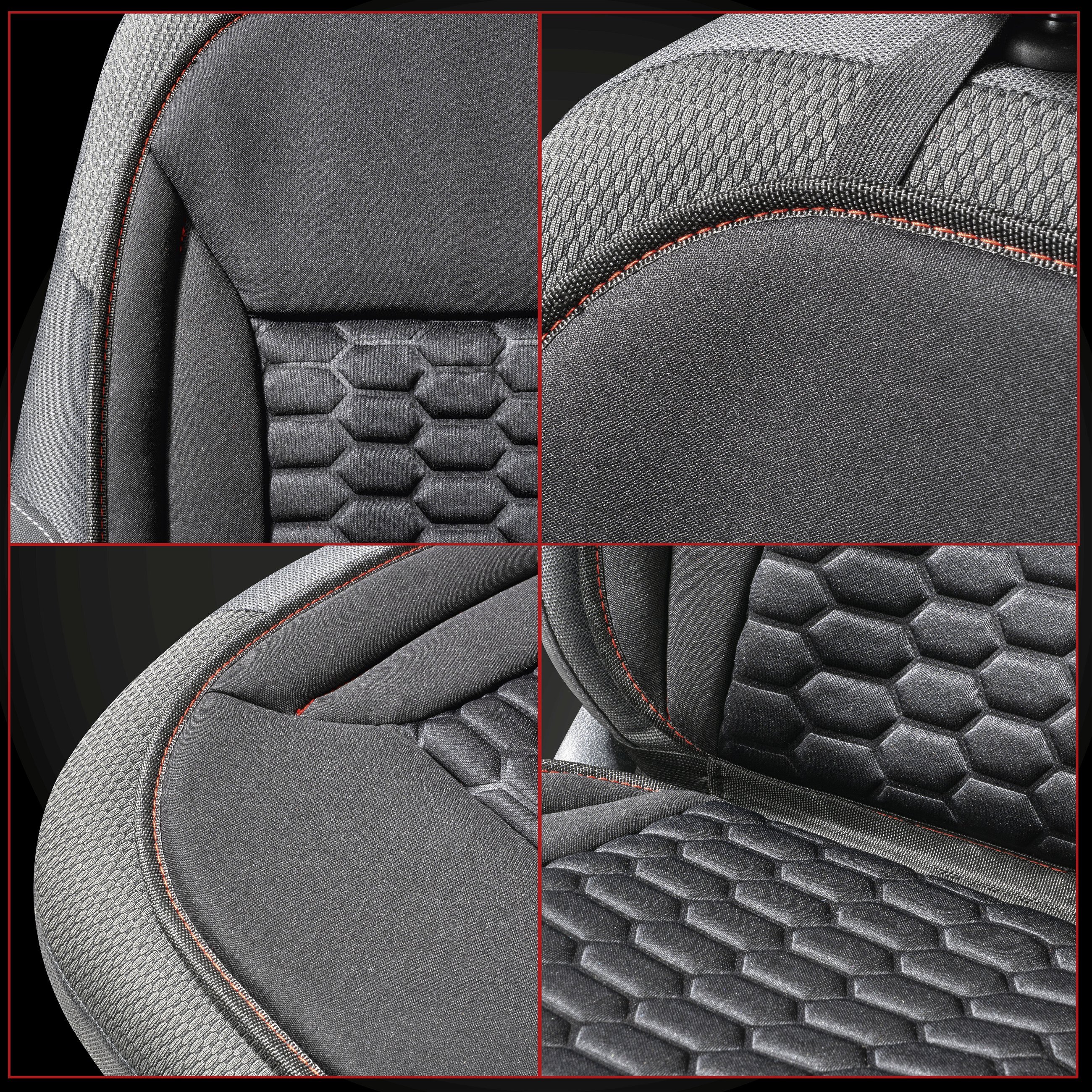 Car Seat cover Valtteri black/red