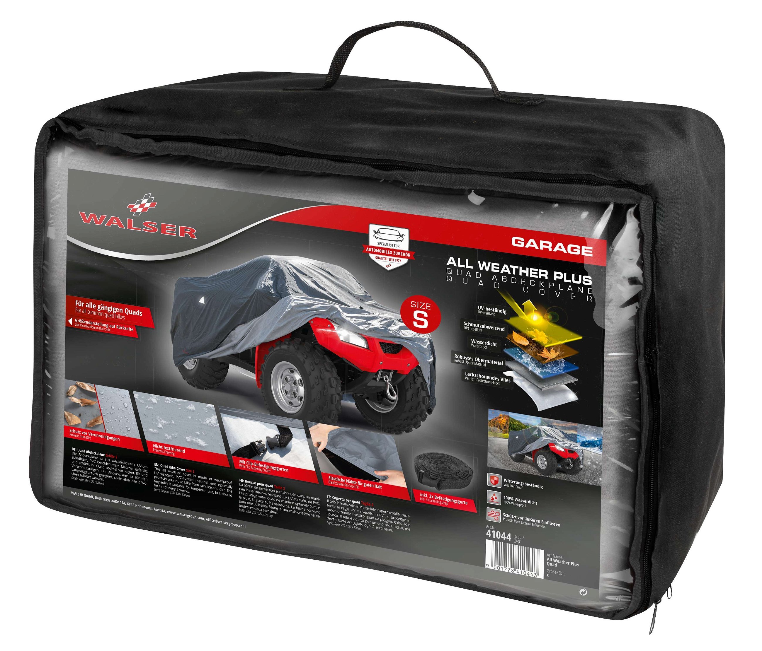 Quad Cover Dekzeil All Weather Plus, Cover voor Off-Road voertuigen Maat S grijs