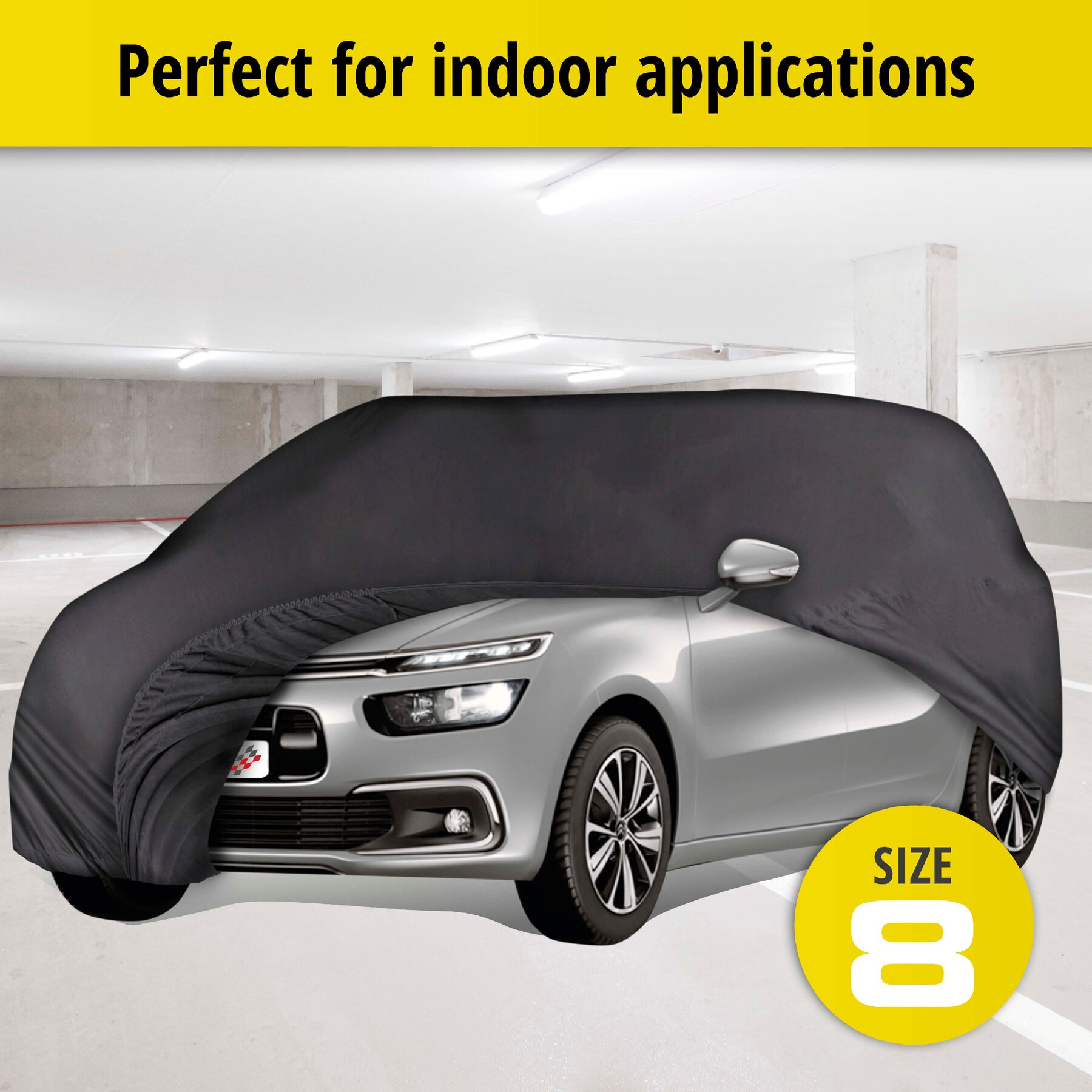 Car tarpaulin Indoor Soft size 8 black