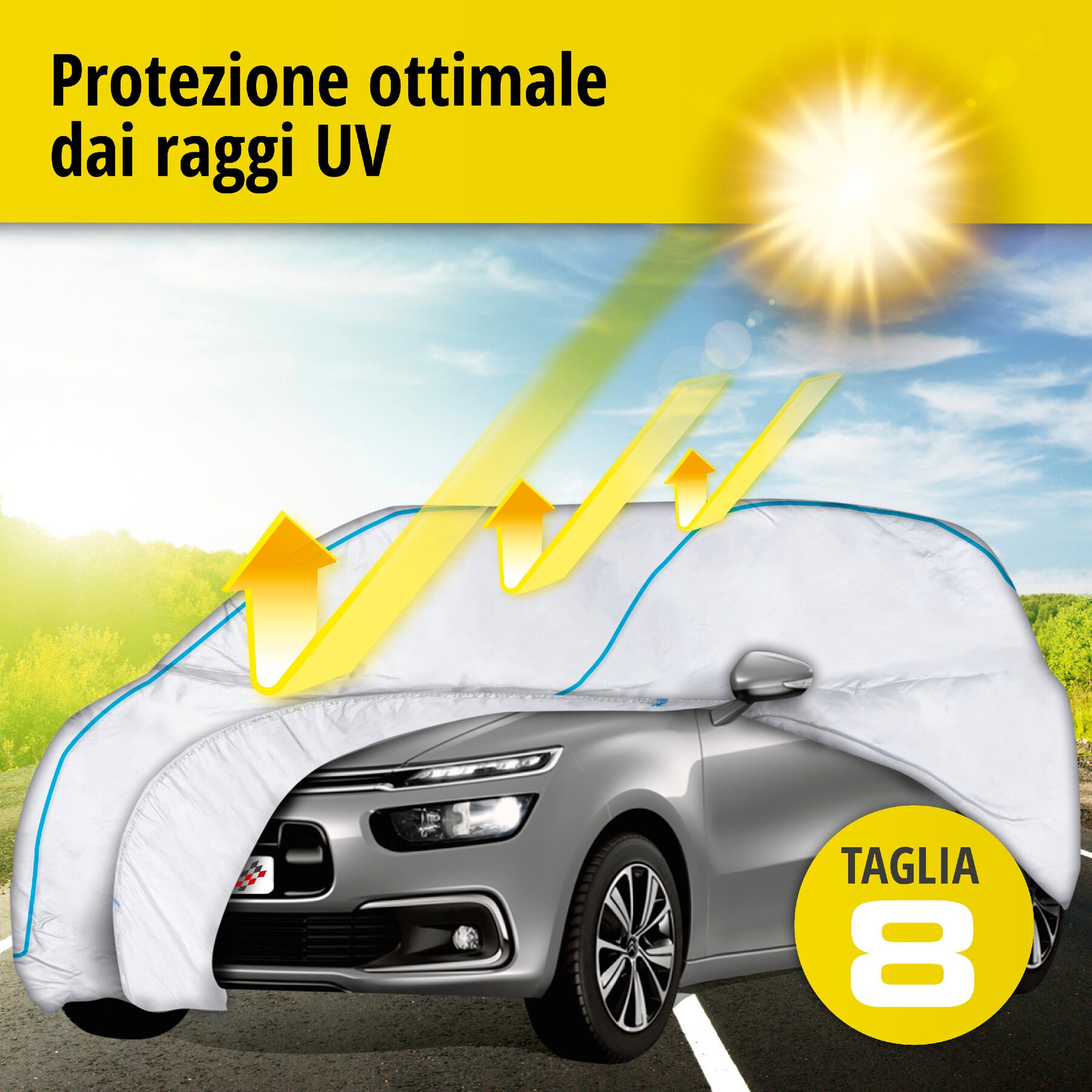 Telone protettivo Sun Reflect dimensioni 8 argento