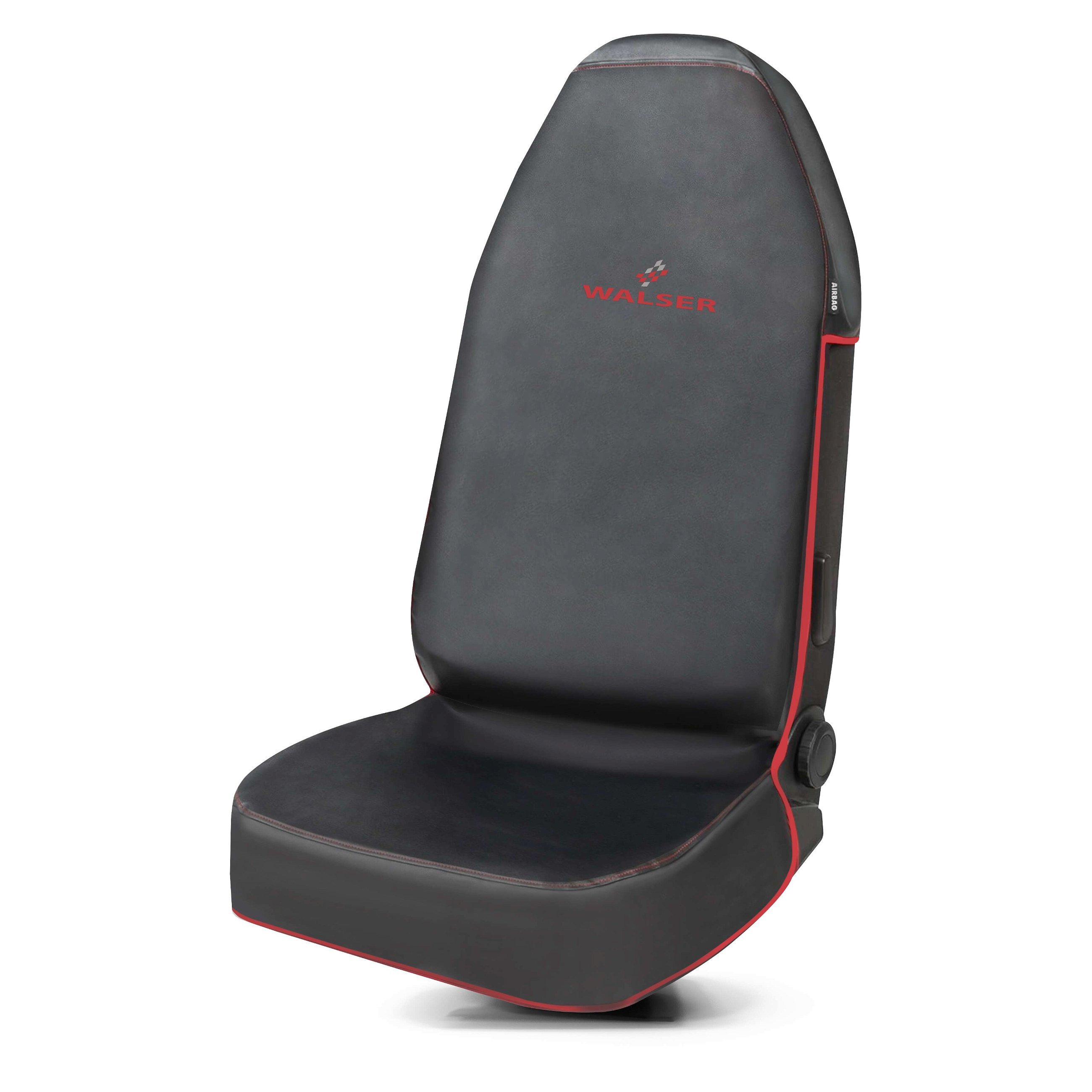 Autostoelhoes Guardian, autostoelhoes, autostoelbeschermer zwart/rood