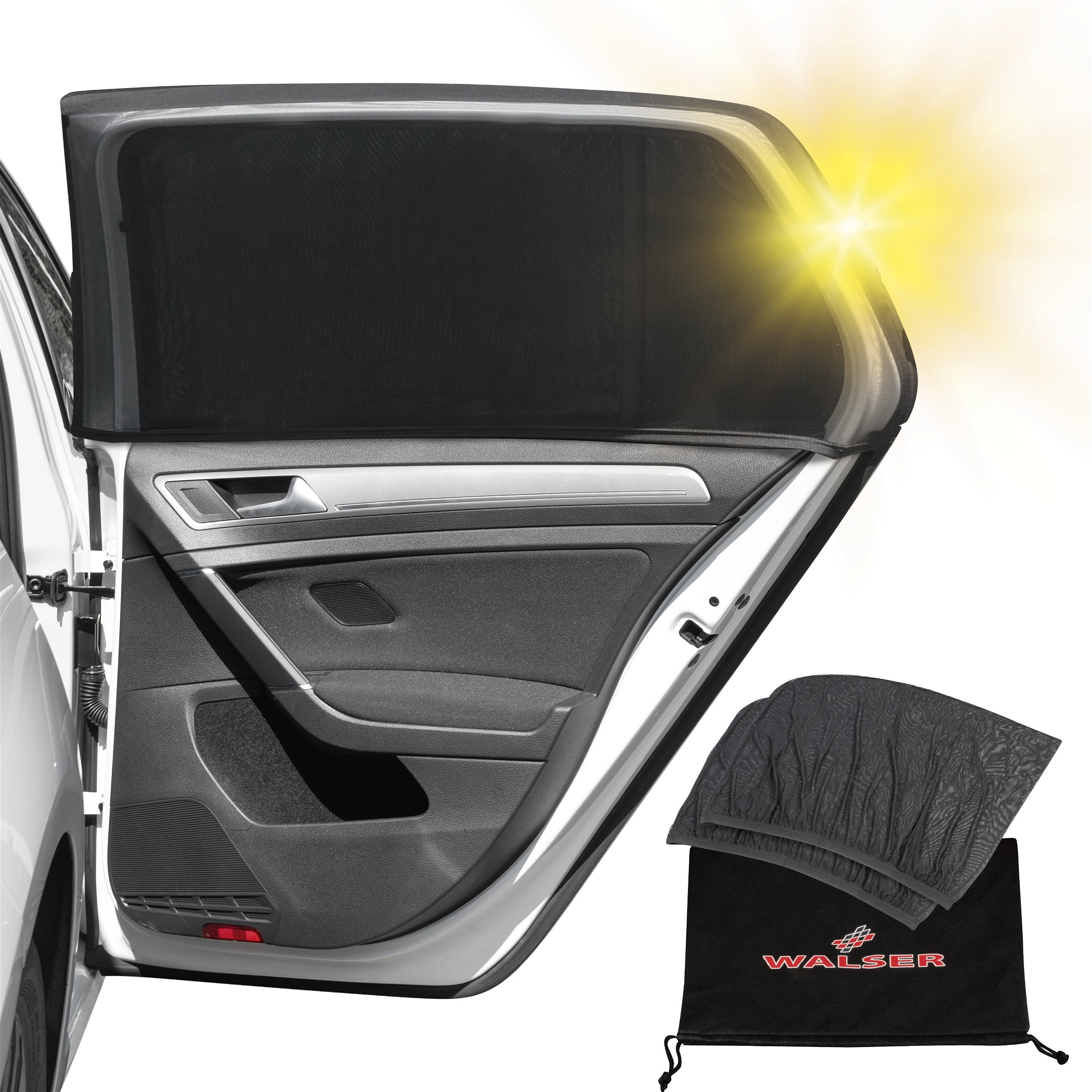 Sunscreen Window Sock Premium, Set of 2 Sun Visor Side Window, Car Sunscreen Black