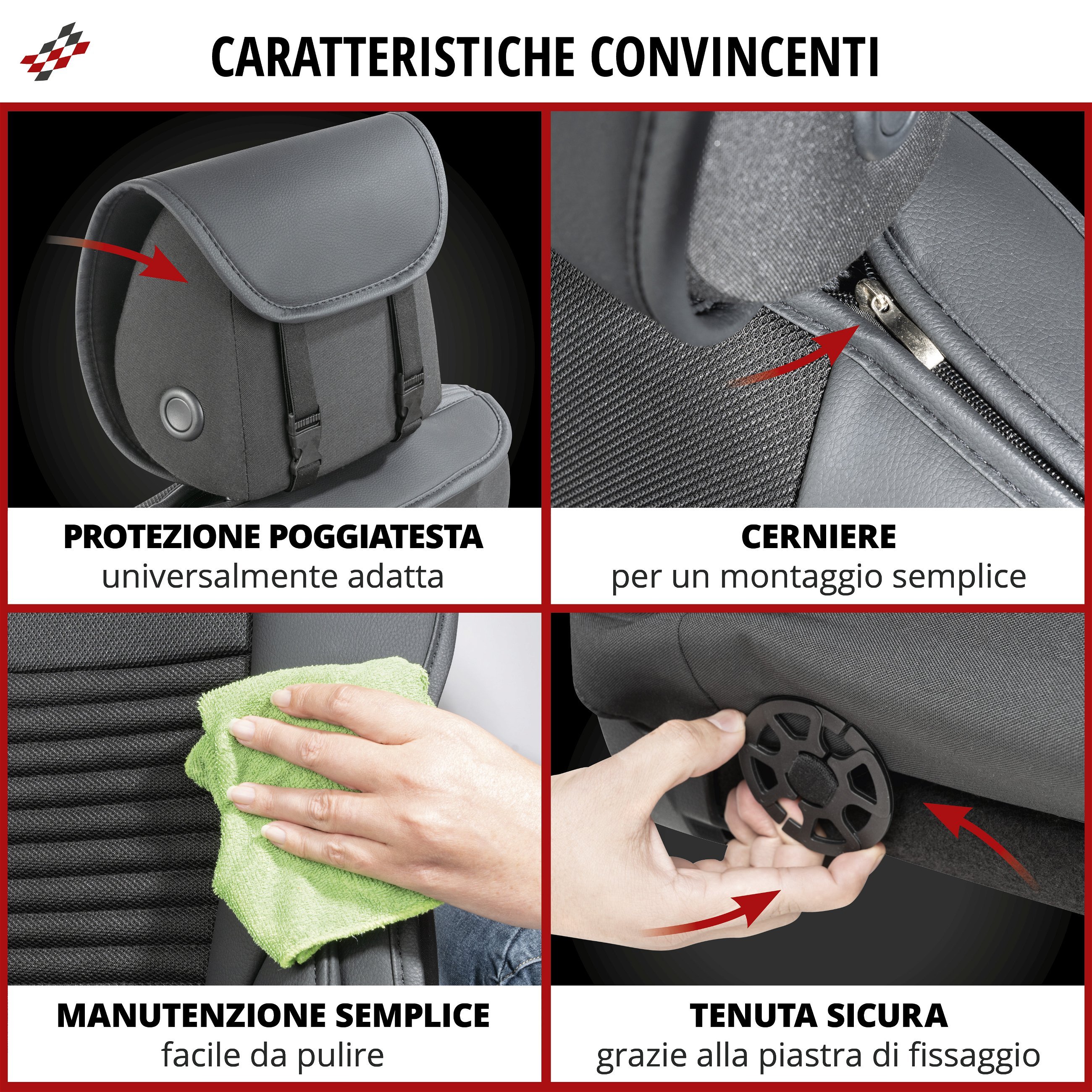 Coprisedili auto Max nero
