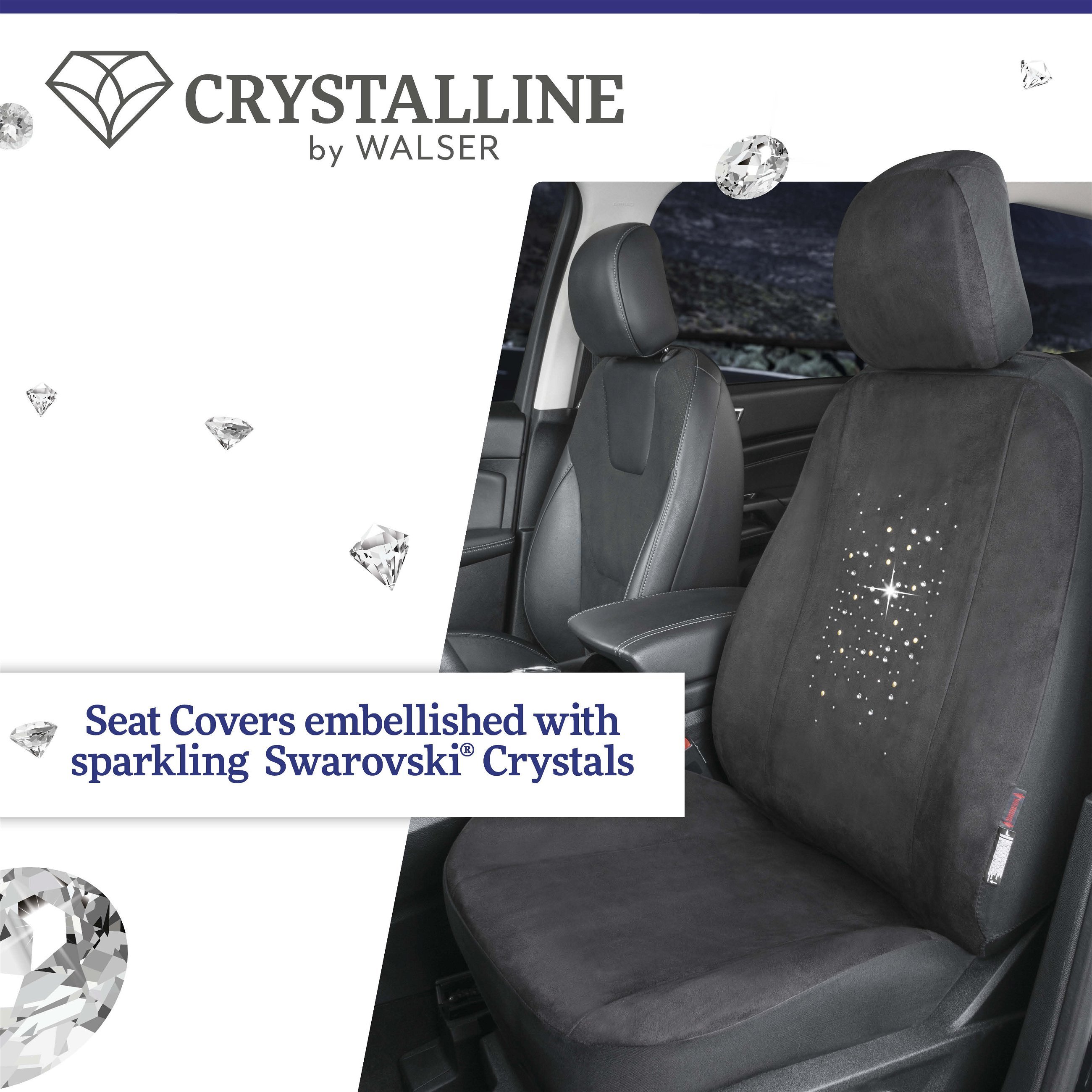 Car Seat cover Angelina decorated with Swarovski® crystals for a front seat