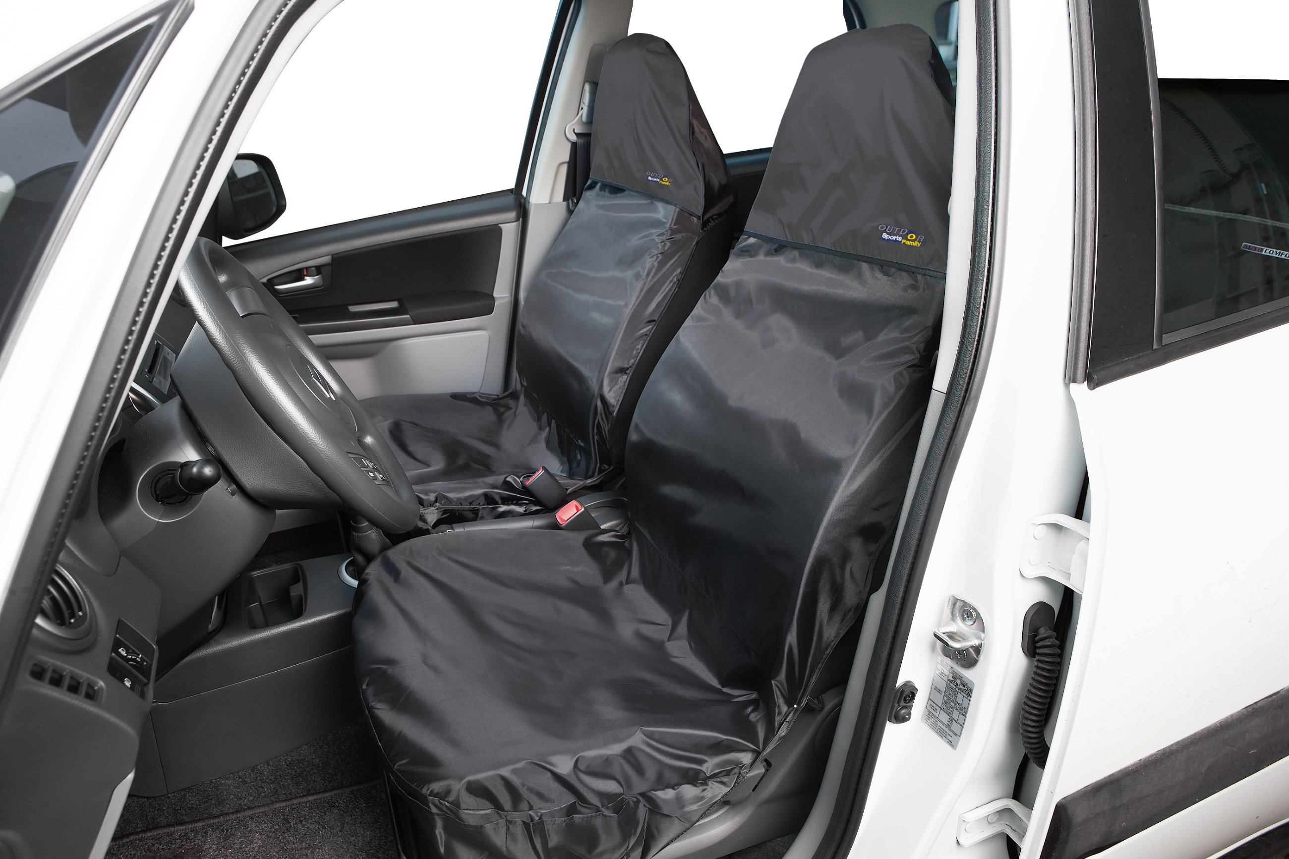 Auto-Sitzschoner Outdoor Sports, PKW-Schutzunterlage Vordersitz, Werkstatt-Schonbezug schwarz