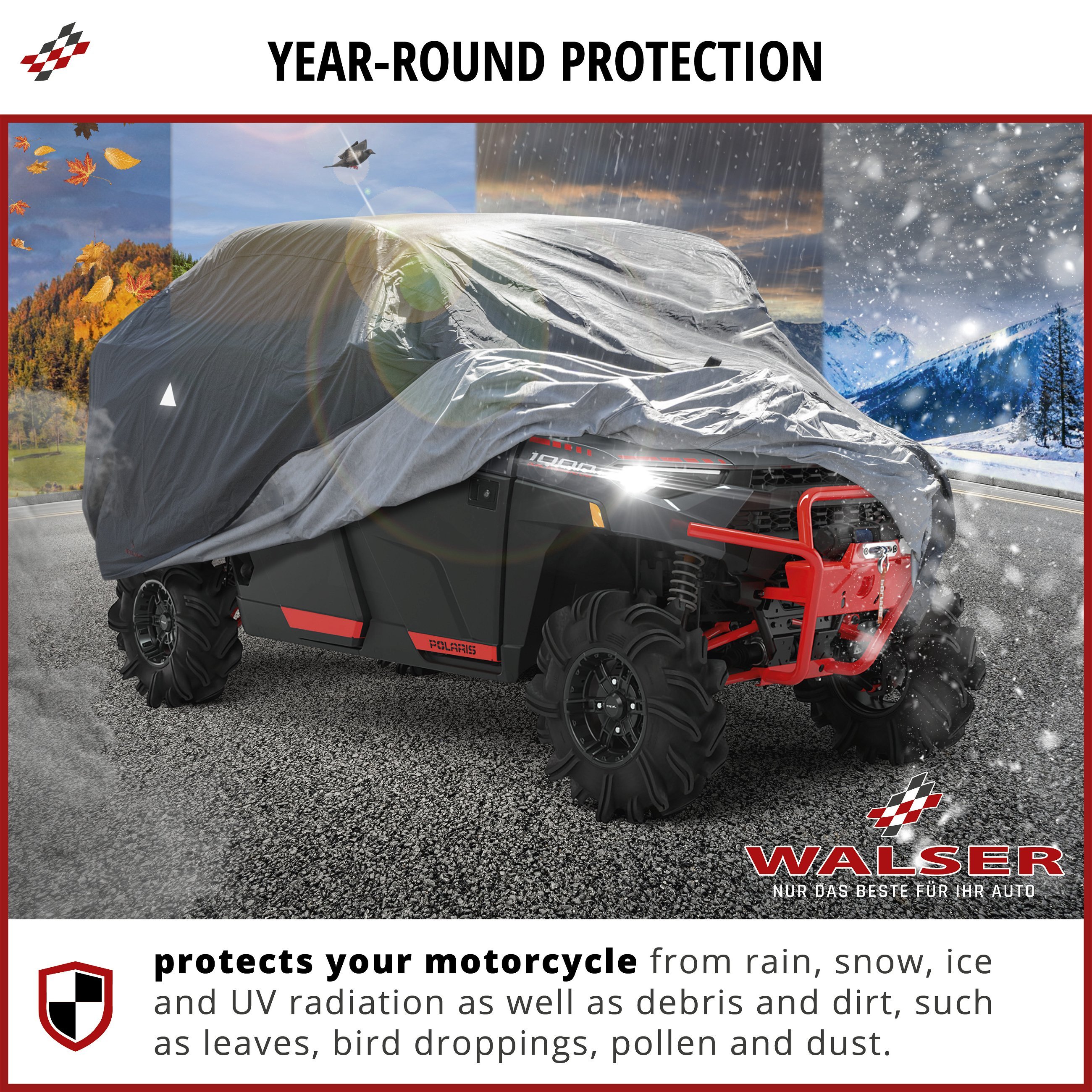 Quad Cover All Weather Plus, Cover for Off-Road Vehicles size L grey
