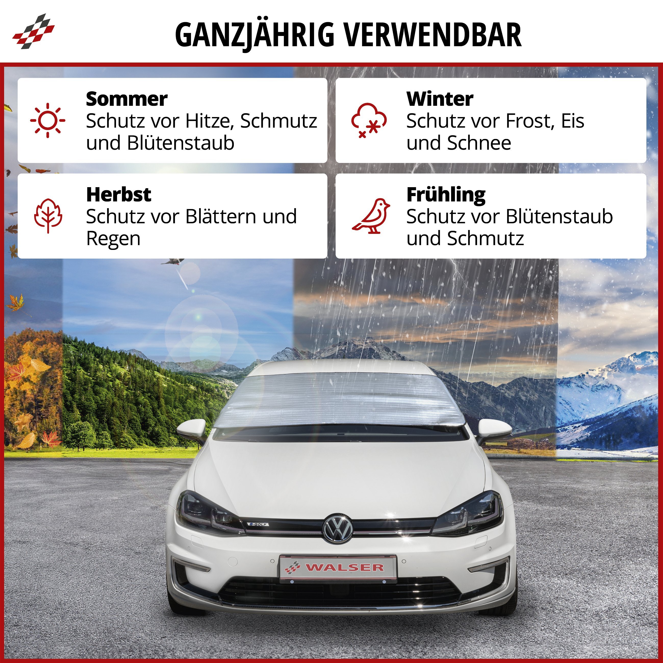 Auto-Sonnenschutz, PKW-Thermoschutz, Autoscheiben-Abdeckung 200x70 cm
