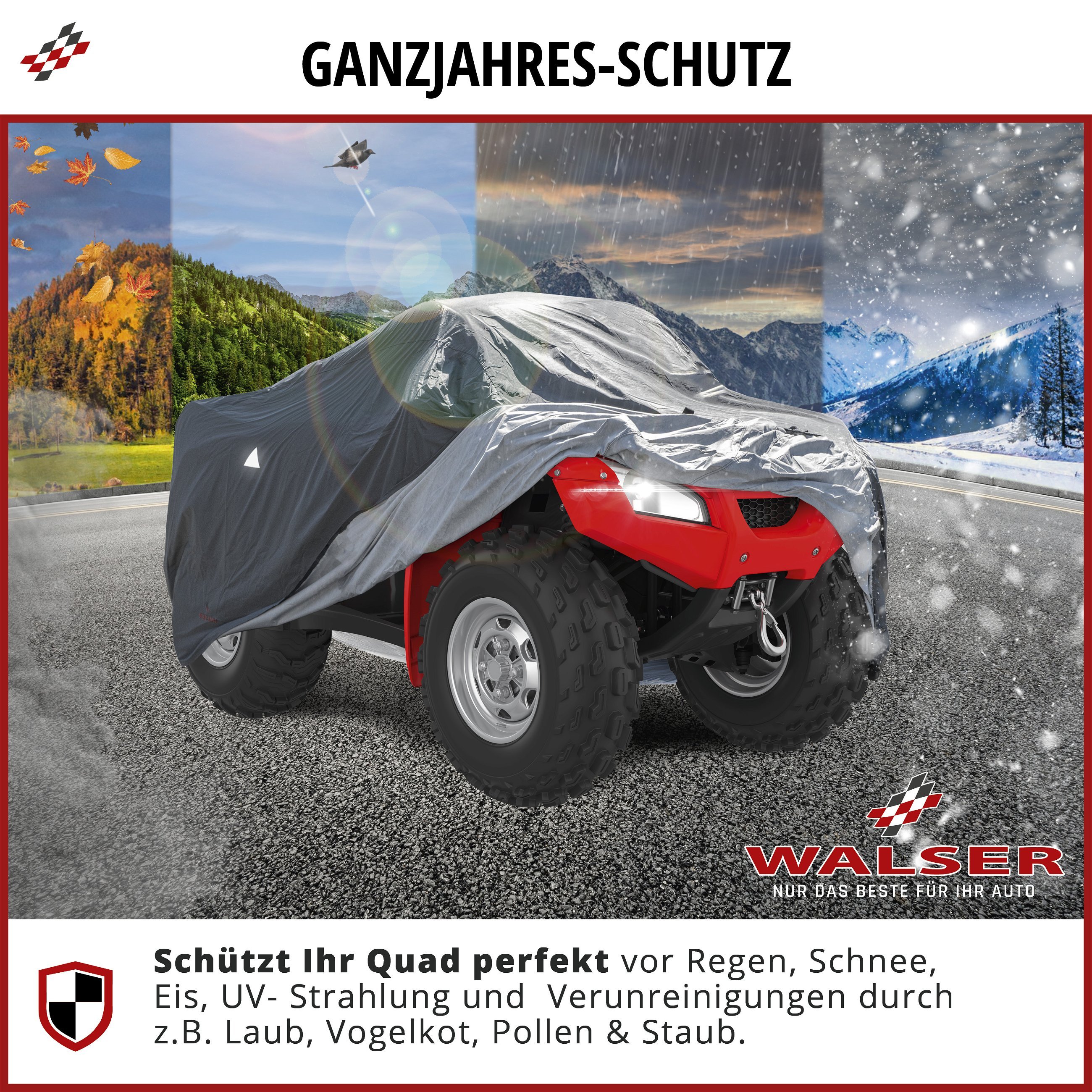 Quad Abdeckplane All Weather Plus, Abdeckung für Geländefahrzeuge Größe S grau