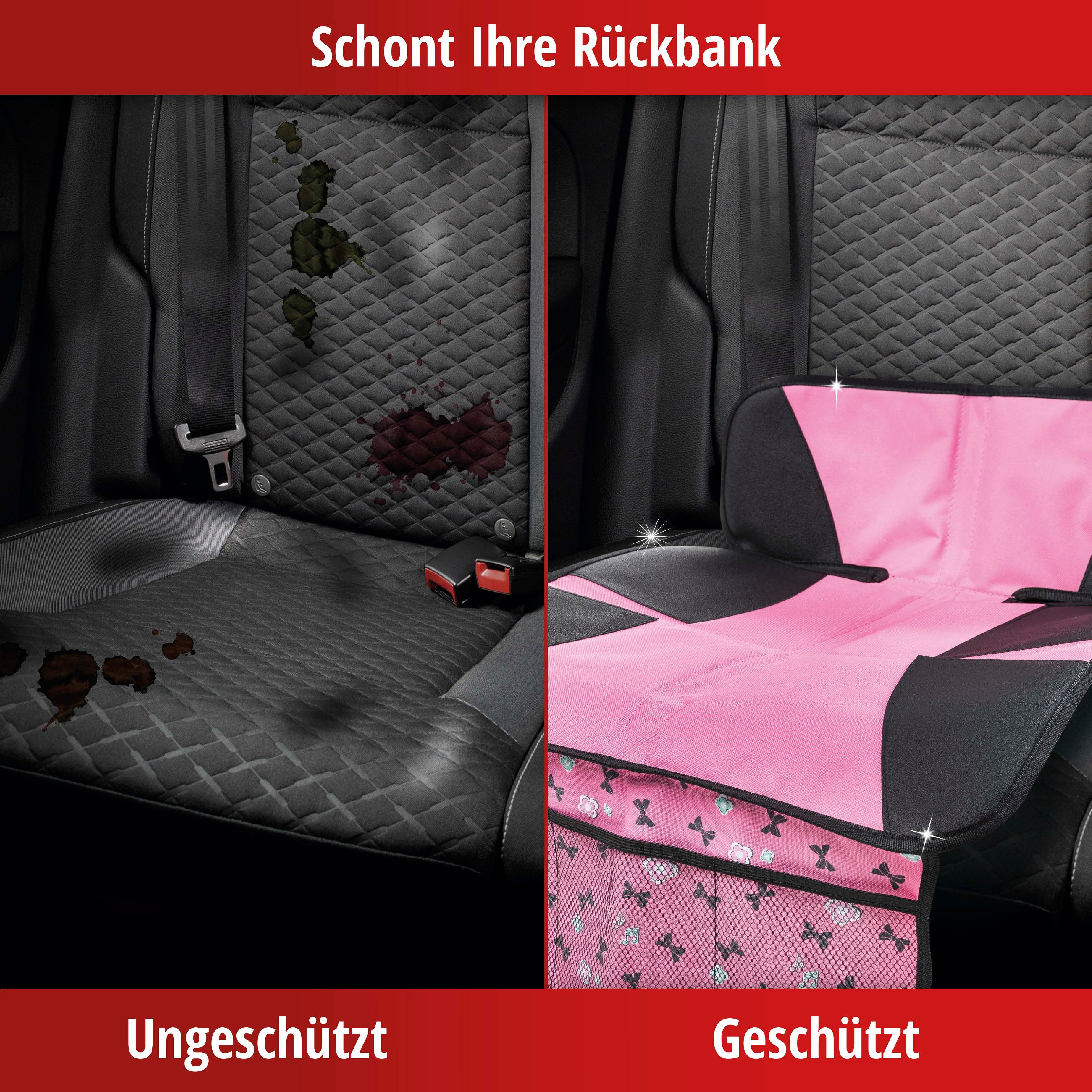 Kindersitzunterlage Ballet Doll, Auto-Schutzunterlage, Sitzschoner Kindersitz grau/rosa