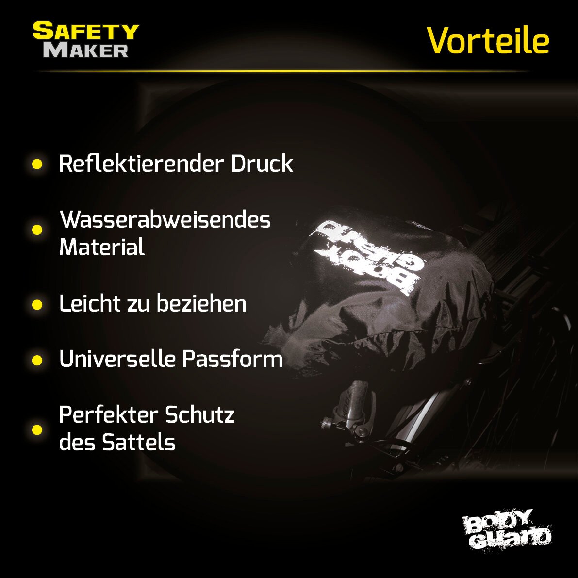 Sattelüberzug schwarz