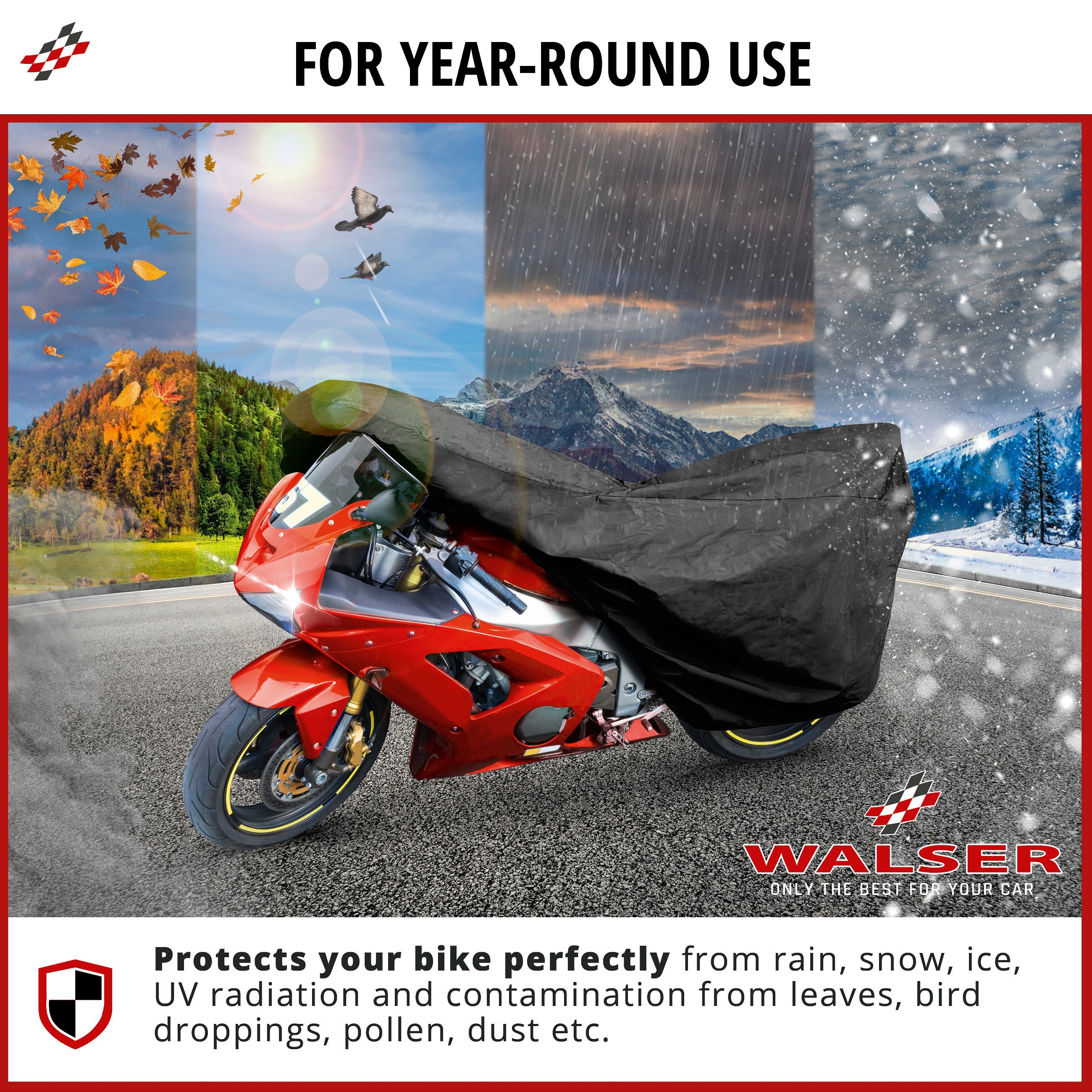 Motorcycle garage Sport size M PVC - 215 x 95 x 120 cm black